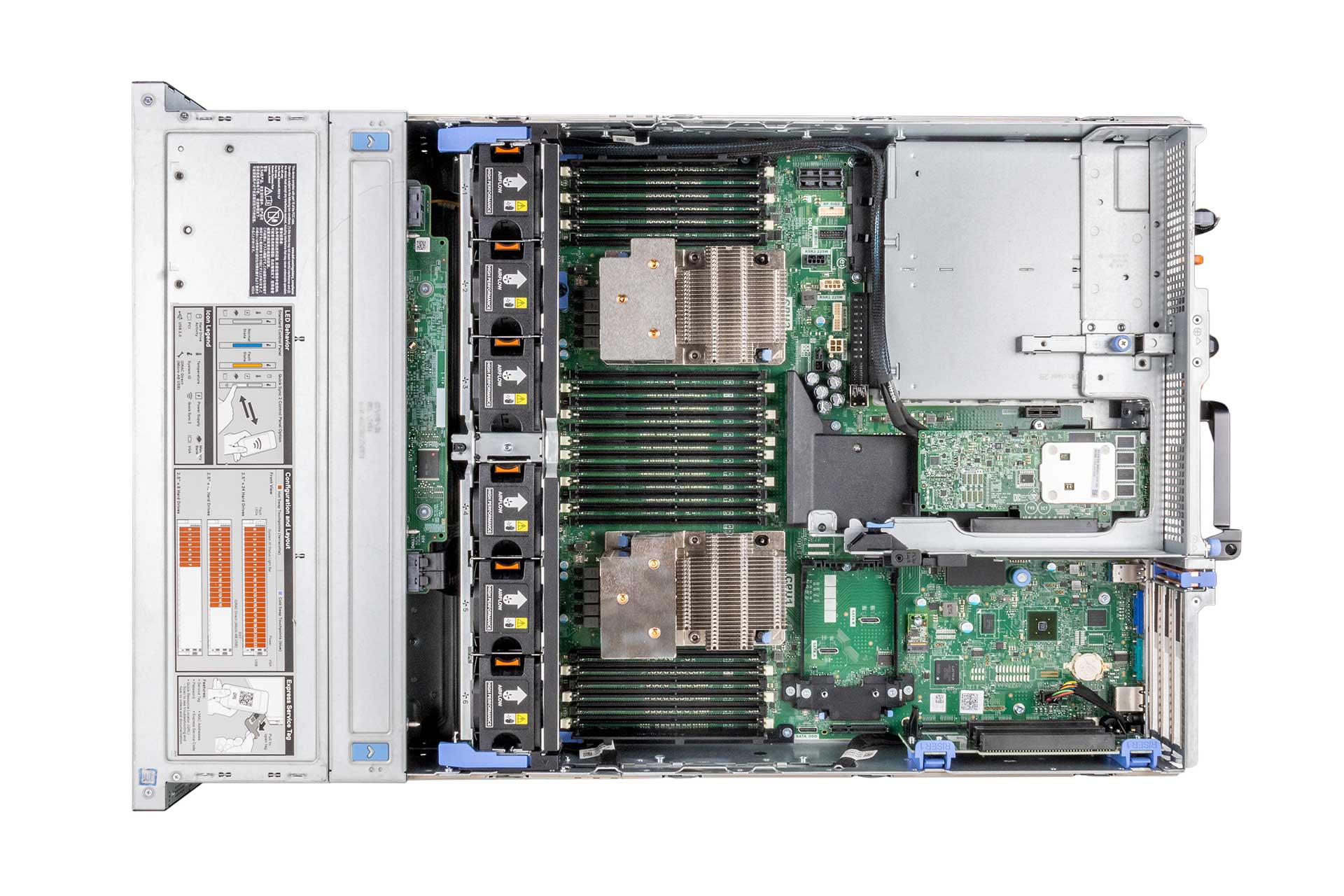 Dell PowerEdge R740xd Rack Server, 2x Silver 4215R 3.20GHz, 8-Core, 24x SFF, Riser, PERC H740P