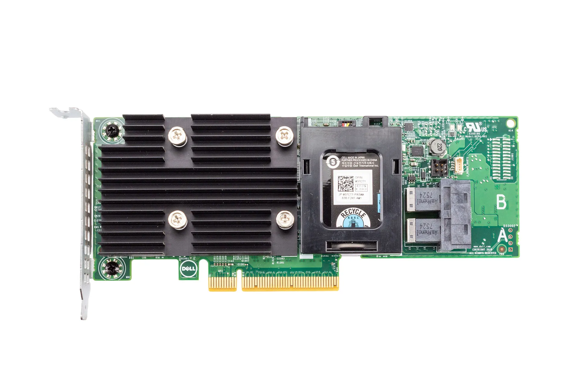 Dell PERC H730P 2GB Raid Controller, SAS 12G, 2x SFF-8643, Low Profile, inkl. Batterie Dell PERC H730P 2GB Raid Controller, SAS 12G, 2x SFF-8643, Low Profile, inkl. Batterie