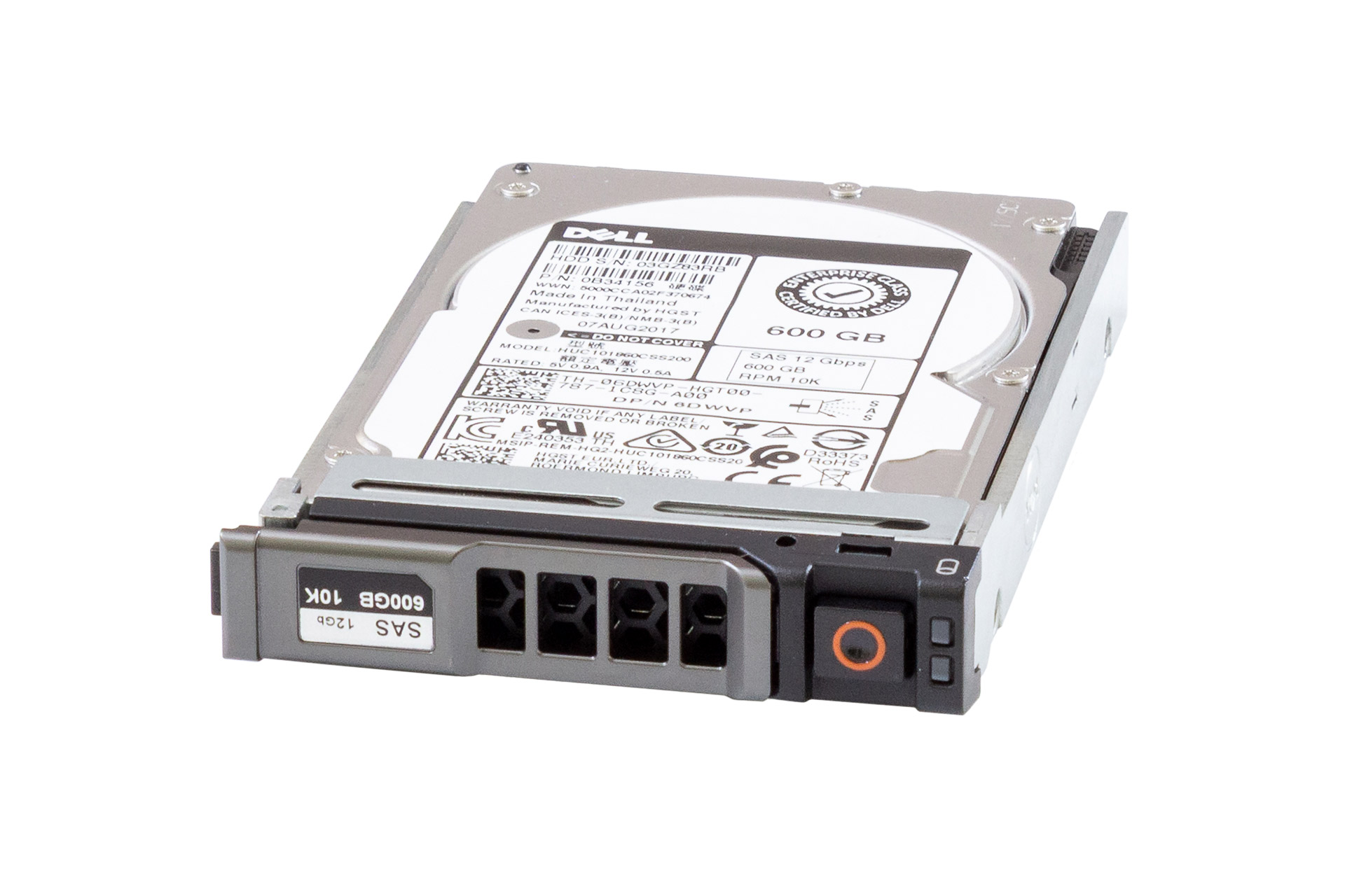 DELL HDD 600GB 12G SAS 10k 2.5" SFF Festplatte, inkl. Carrier 0NR7Y(M5xx/M6xx)