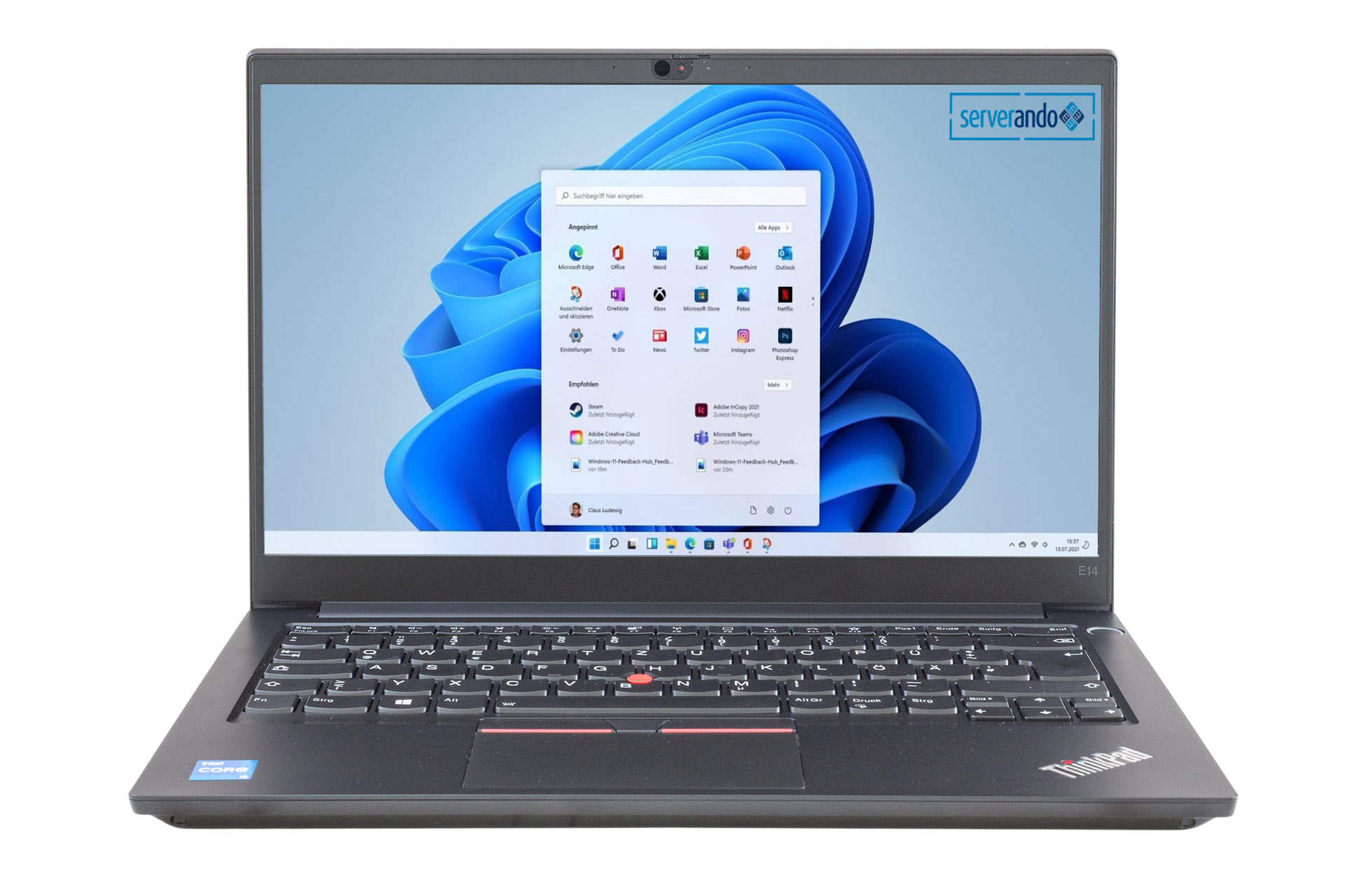 Lenovo ThinkPad E14 Gen2, i5-1135G7 2.4GHz, 4-Core, 8GB PC4, 256GB NVMe, 14 Zoll, Win11Pro
