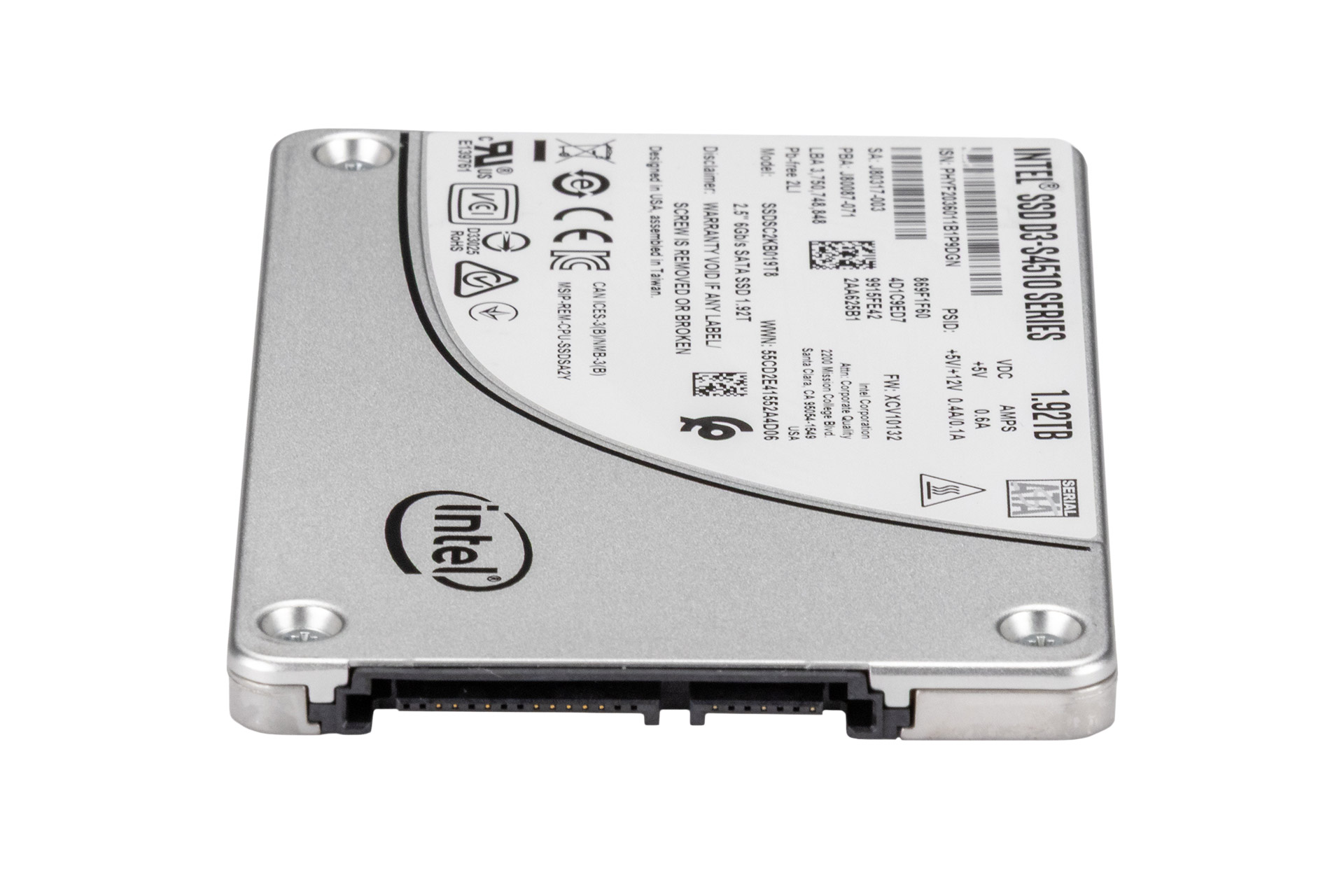 Intel 1.92TB 6G SATA SSD, 2.5 Zoll SFF Festplatte für Server, D3-S4510 Series