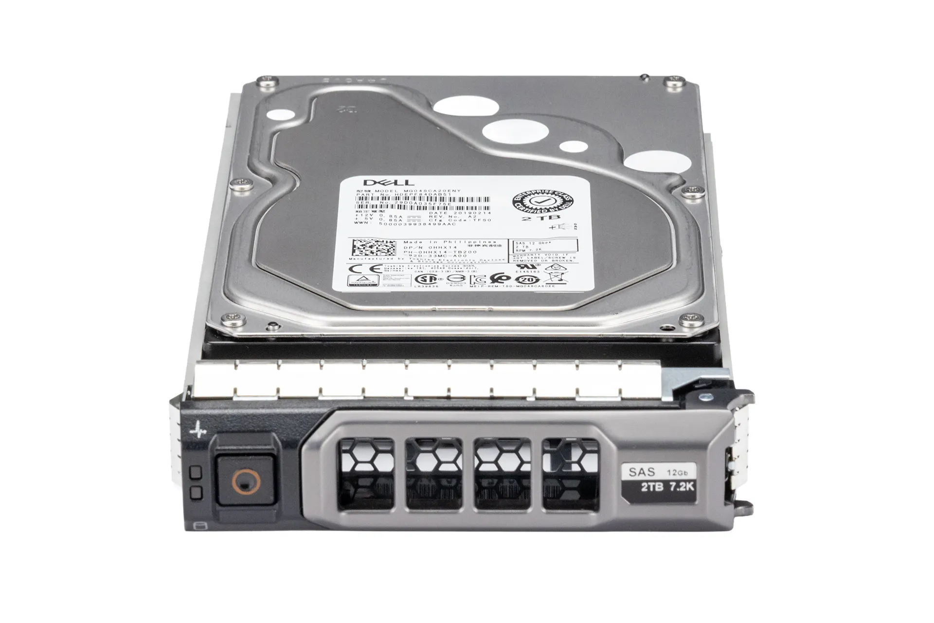 Dell 2TB 6G SAS HDD 7.2k, 3.5 Zoll LFF, MG04SCA20ENY, Festplatte für Server