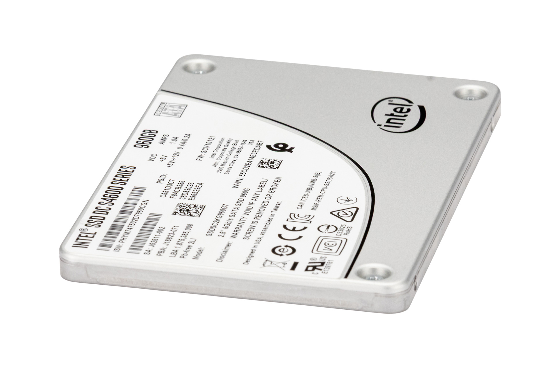 Intel 960GB 6G SATA SSD, 2.5 Zoll SFF Festplatte für Server, DC-S4600 Series