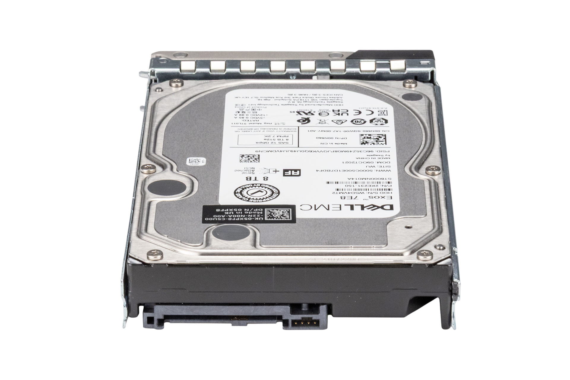 Dell 8TB 12G SAS HDD 7.2k, 3.5 Zoll SFF Festplatte für Server, 512e, inkl. Carrier Y796F