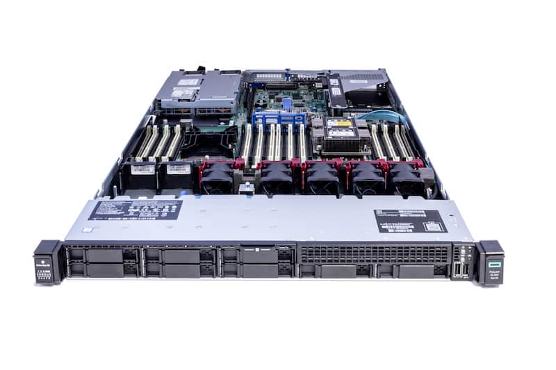 HPE DL360 Gen10, 1x Silver 4110@2.10GHz, 8-Core, noRAM, 8x SFF, P408i/2GB/Batt., 2x500W