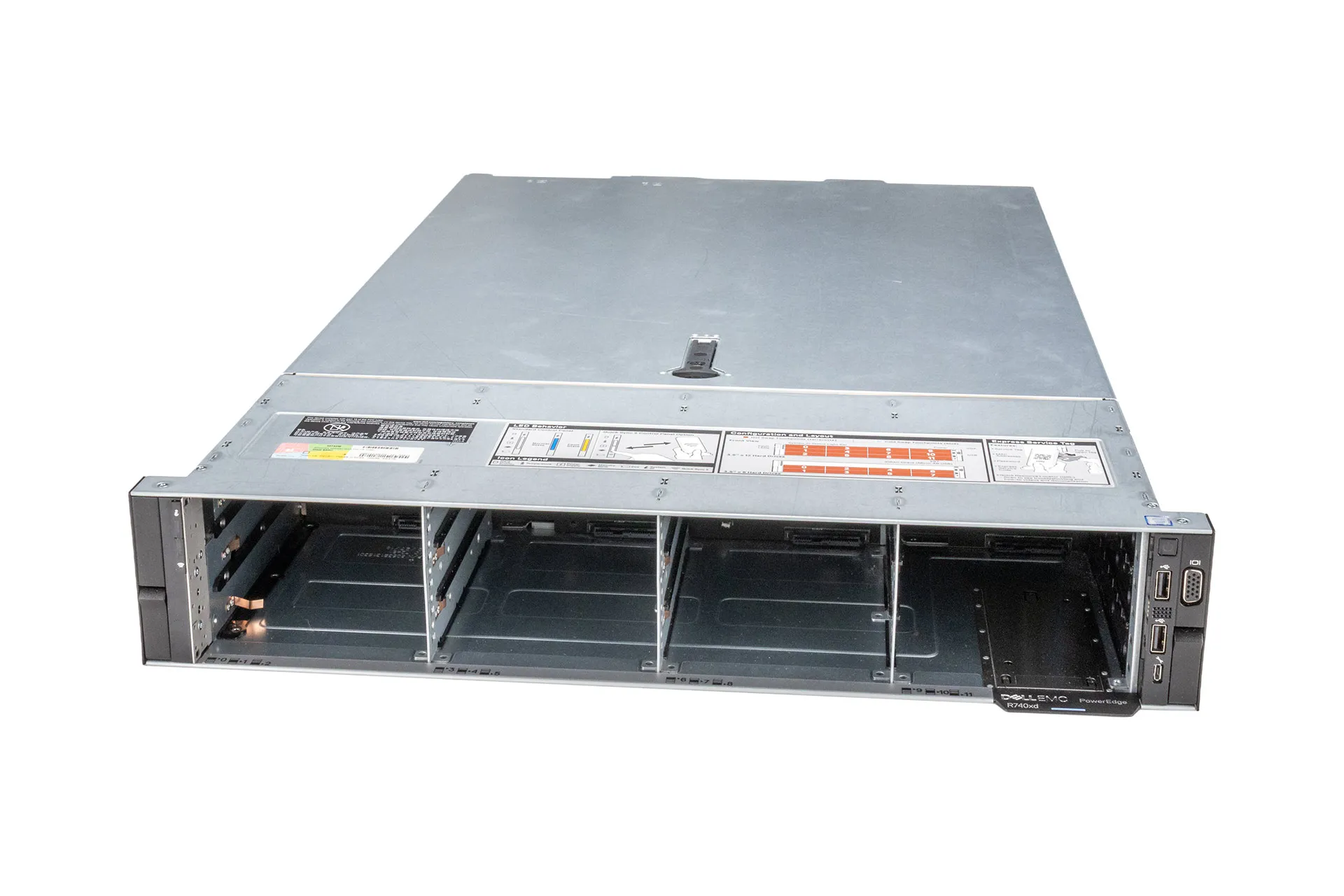 Dell PowerEdge R740xd Rack Server, 1x Silver 4214 2.20GHz, 12-Core, noRAM, 14x LFF, HBA330