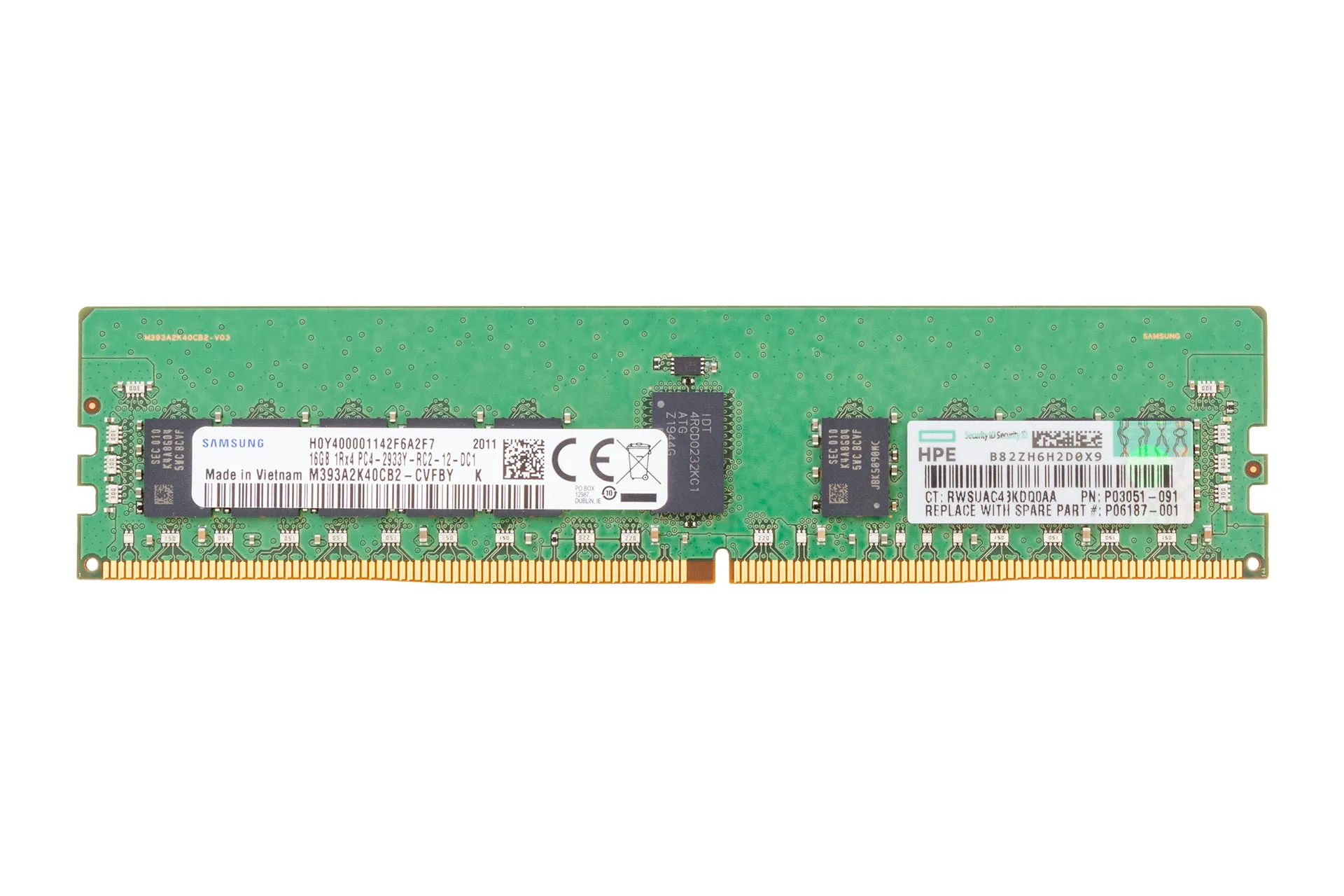 HPE 16GB DDR4 RAM 1RX4 PC4-2933Y-R regECC HPE 16GB DDR4 RAM 1RX4 PC4-2933Y-R regECC