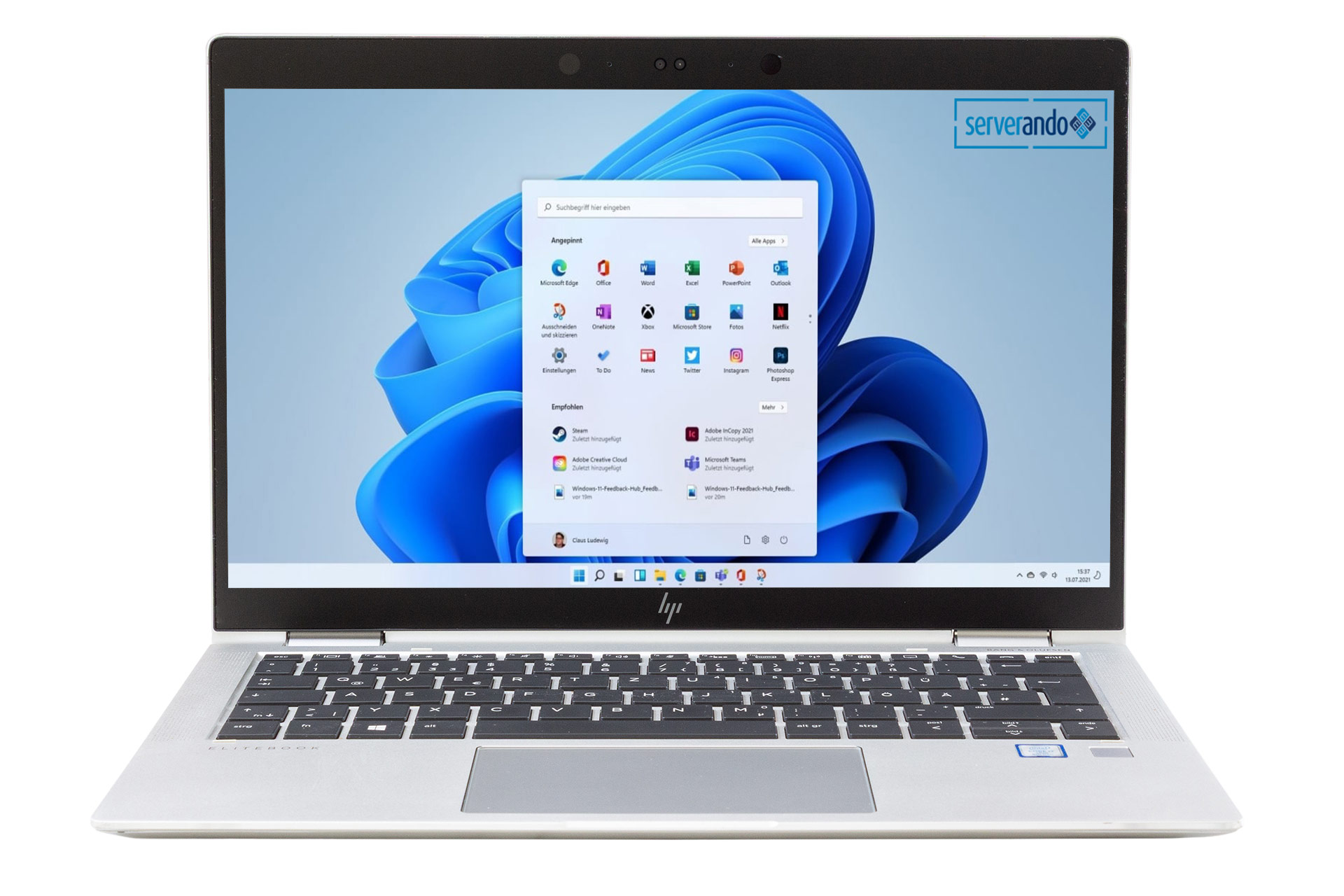 HP Elitebook x360 1030 G3 Conv, i7-8650U 1.90GHz, 4-Core, 16GB PC3, 512GB NVMe SSD, 13.3 Zoll, Win11Pro