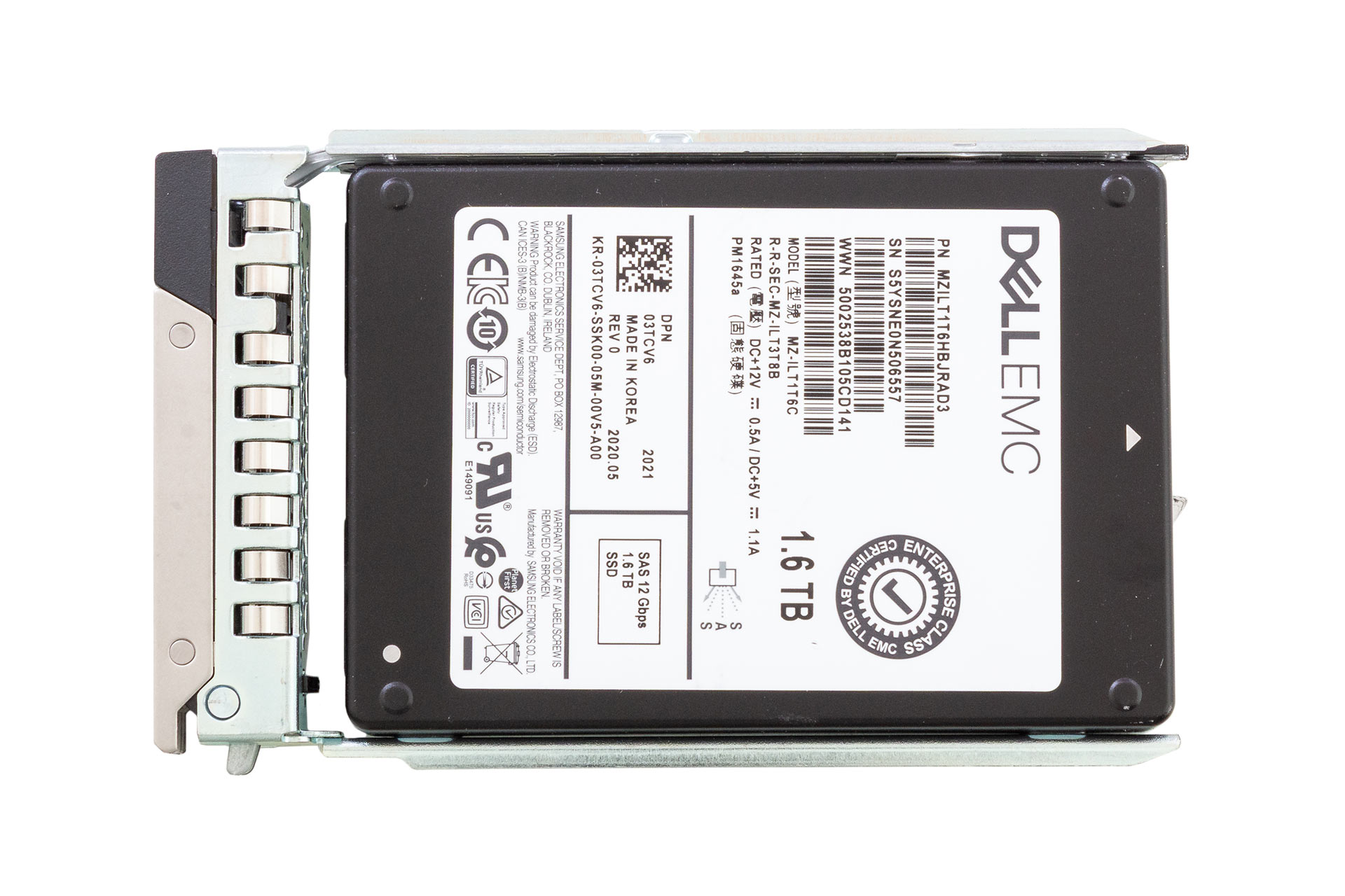 DELL SSD 1.6TB 12G SAS 2.5" SFF inkl. Tray 0DXD9H