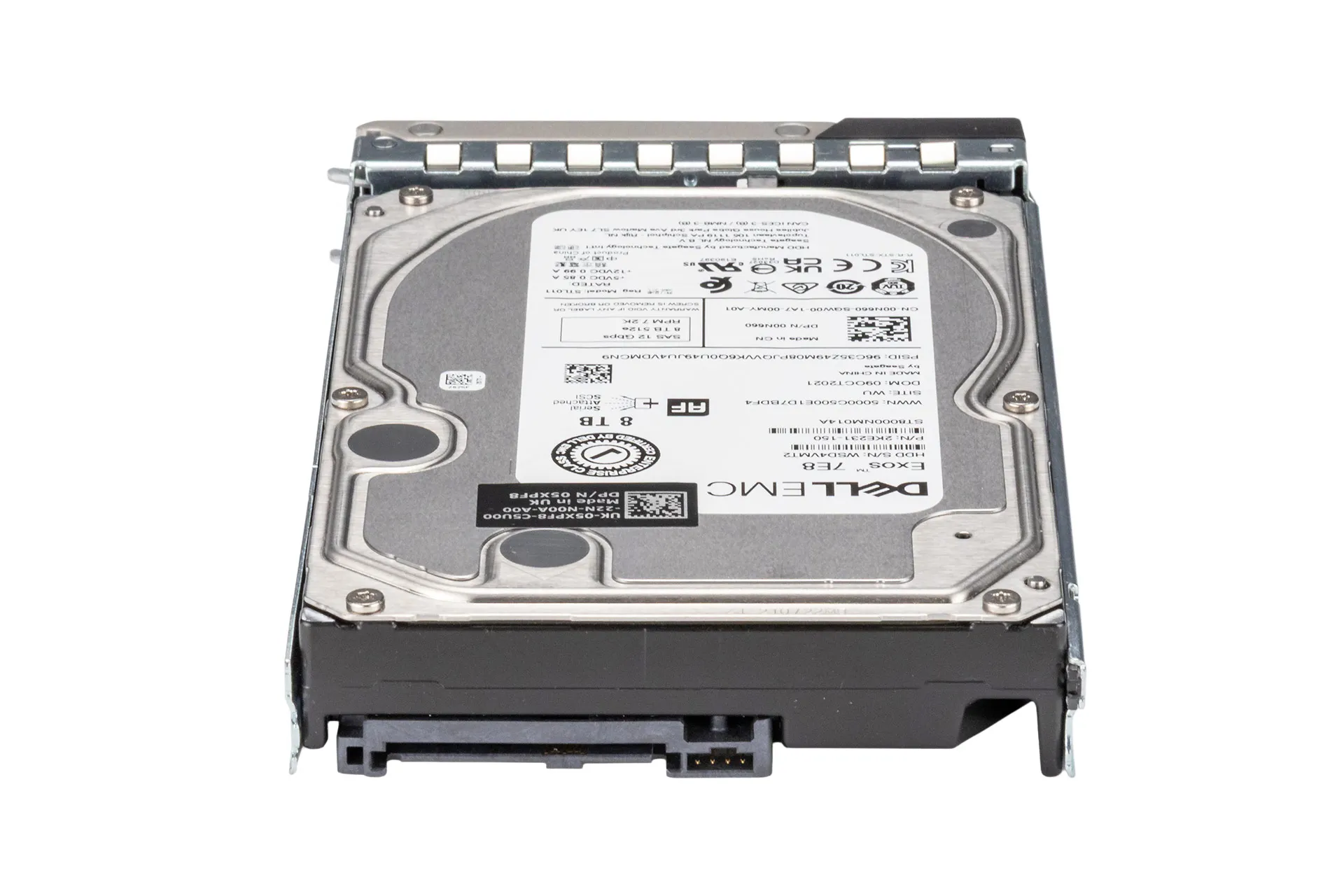 Dell 8TB 12G SAS HDD 7.2k, 3.5 Zoll SFF Festplatte für Server, 512e, inkl. Carrier Y796F