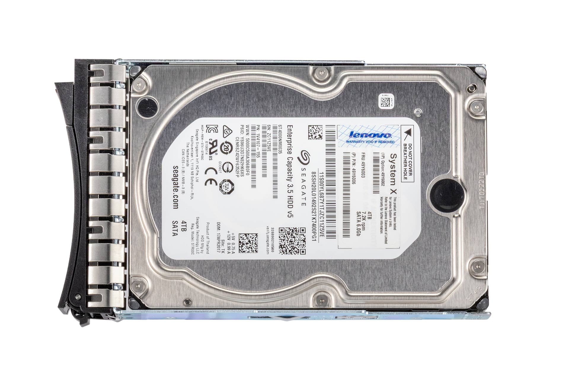 Lenovo 4TB 6G SATA HDD 7.2K, 3.5 Zoll LFF Festplatte für Server