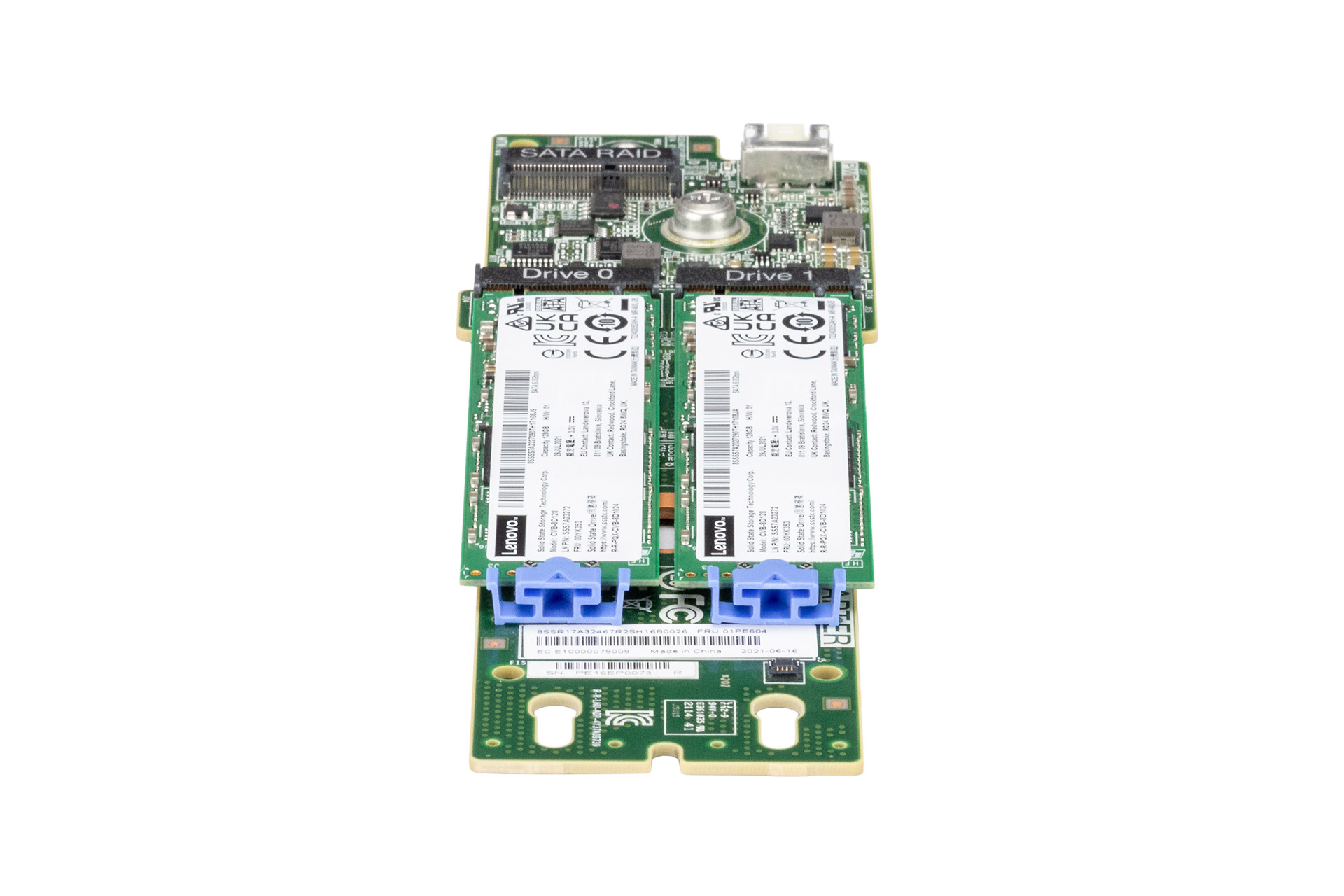Lenovo ThinkSystem M.2 SATA 2-Bay RAID Enablement Kit, inkl. 2x Lenovo 128GB M.2 SSD SATA