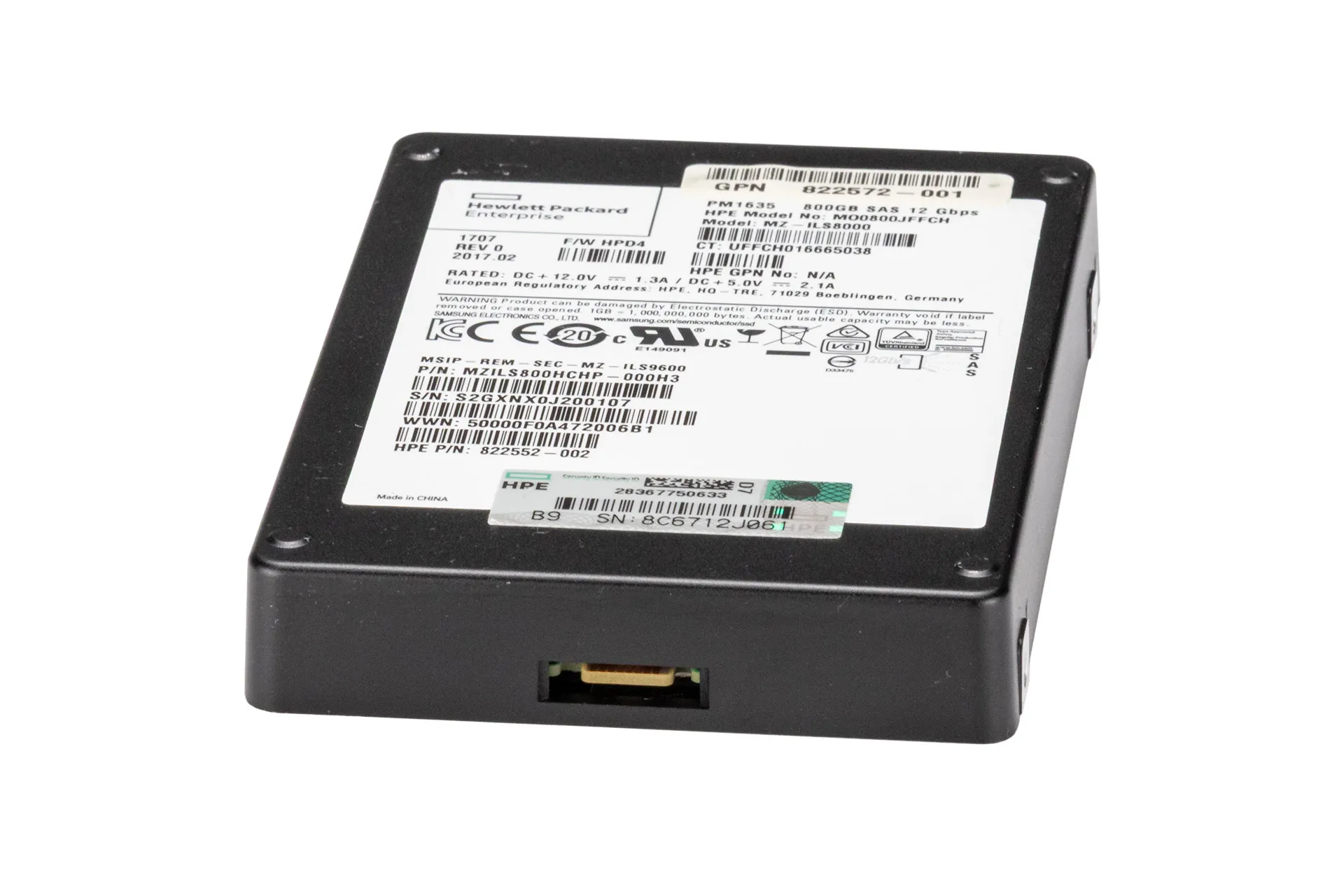 HPE 800GB 12G SAS SSD, 2.5 Zoll SFF Festplatte für Server, MU HPE 800GB 12G SAS SSD, 2.5 Zoll SFF Festplatte für Server, MU