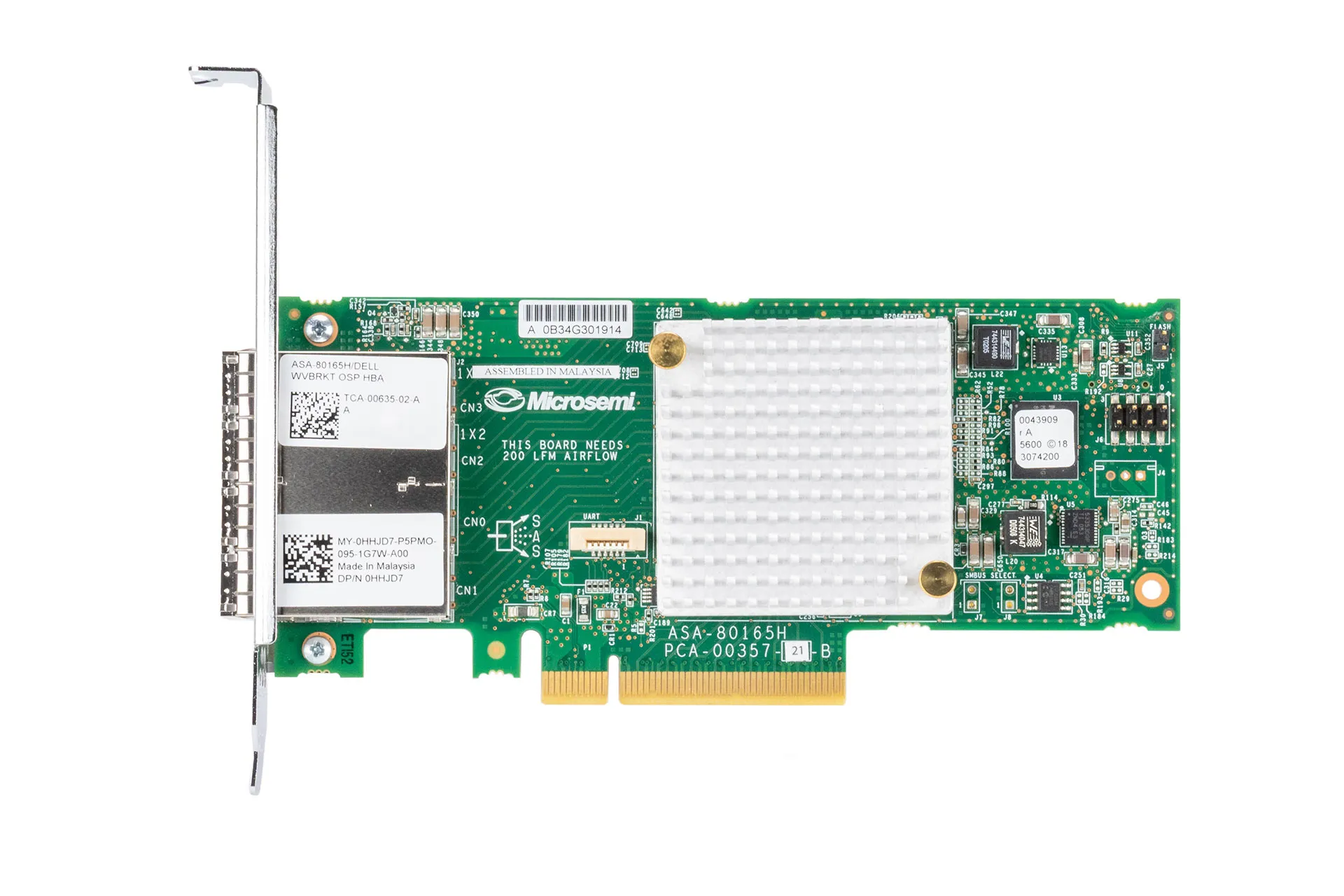 Dell ASA-80165H 12G Host Bus Adapter SAS SFF-8644 Quad Port PCI-e HBA Dell ASA-80165H 12G Host Bus Adapter SAS SFF-8644 Quad Port PCI-e HBA