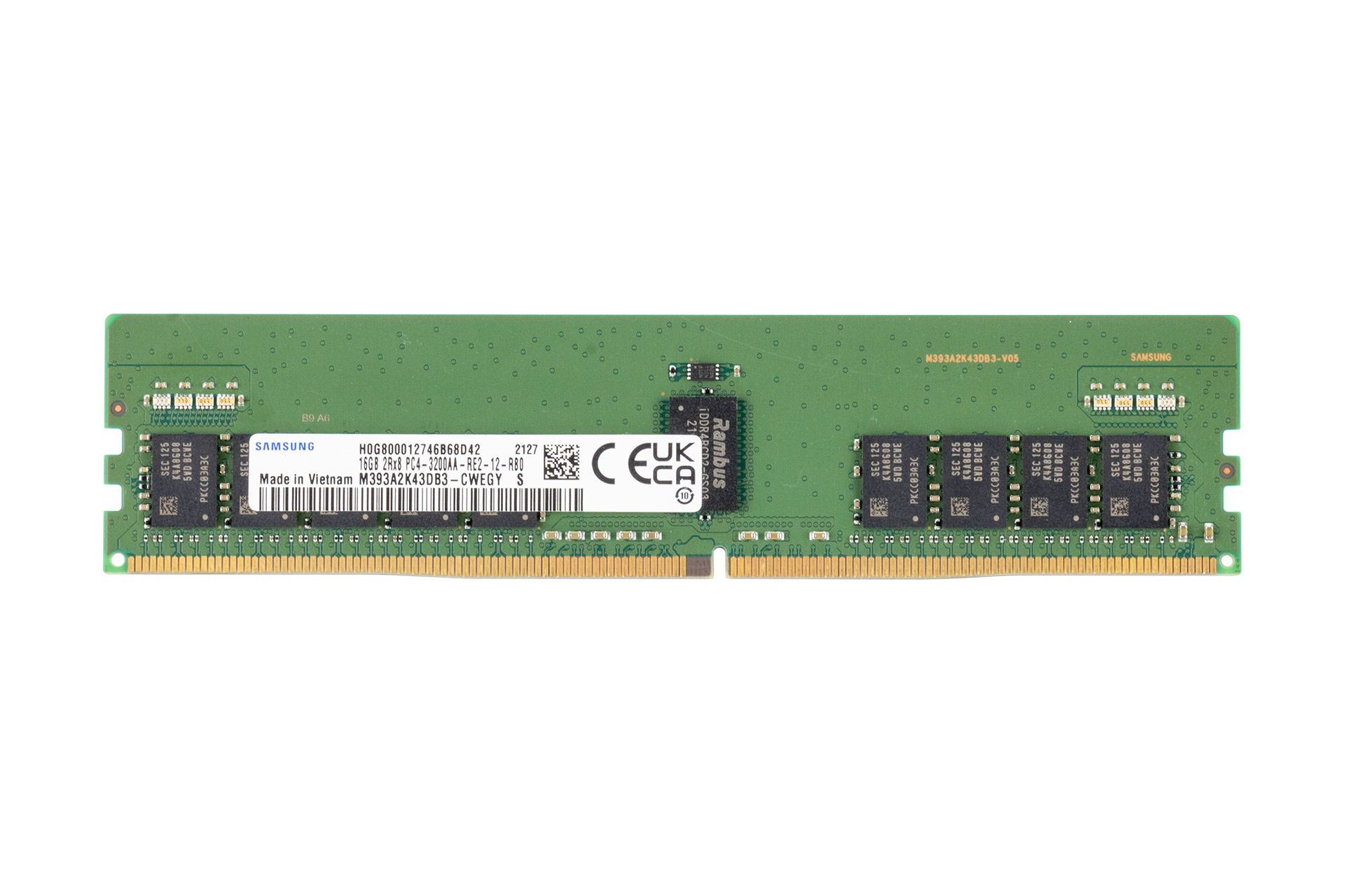 Samsung 16GB DDR4 RAM 2Rx8 PC4-3200AA-R regECC