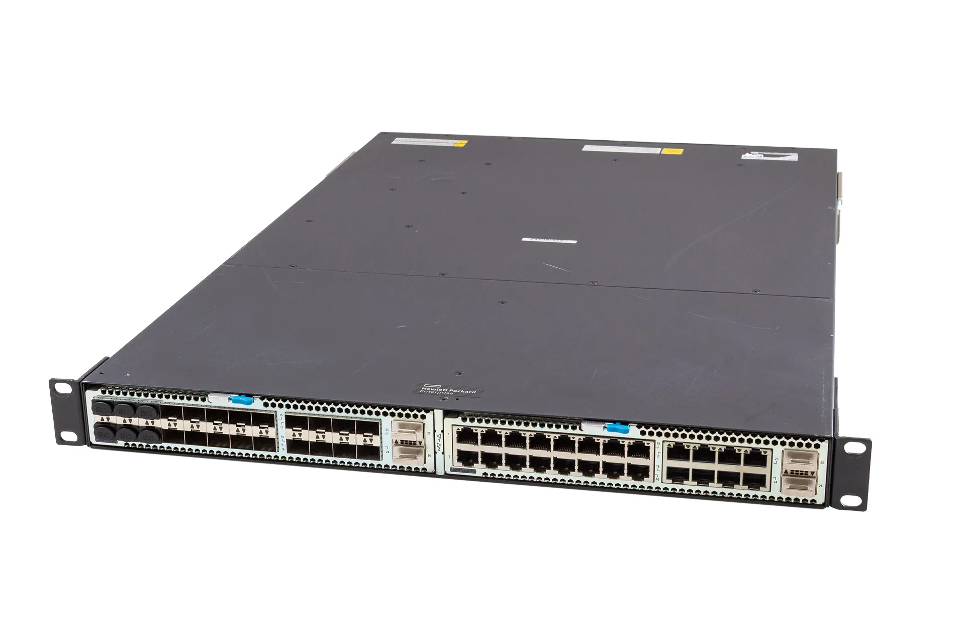 HPE FlexFabric 5940 2-slot Switch, 24x 10GbE RJ45, 24x 10GbE SFP+, 4x 40Gb QSFP+, Airflow port-side-in