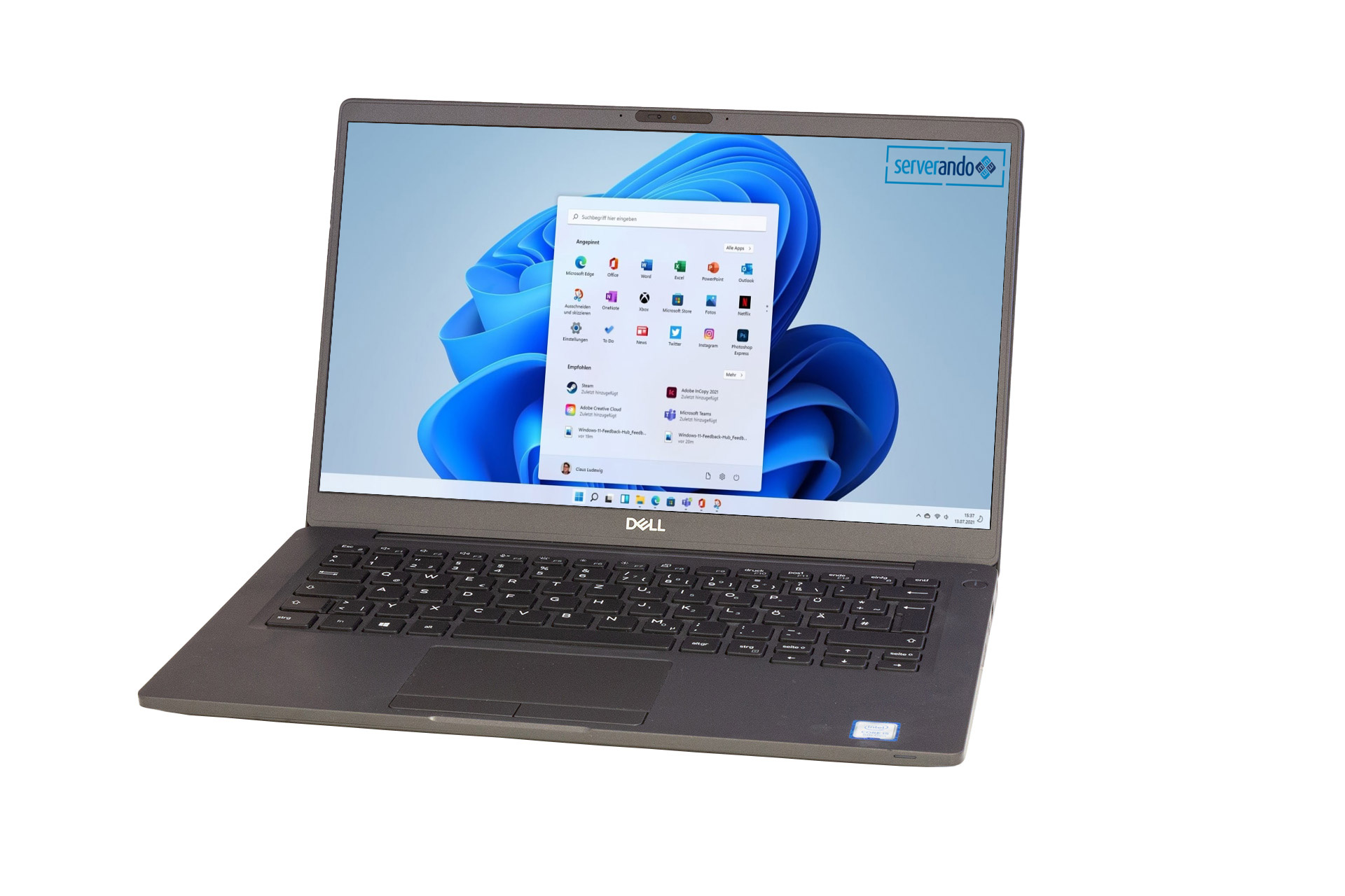Dell Notebook Latitude 7400, i5-8365U 1.60GHz, 8GB PC4, 256GB M.2 NVMe, 14'', Wifi, Webcam, Win11Pro