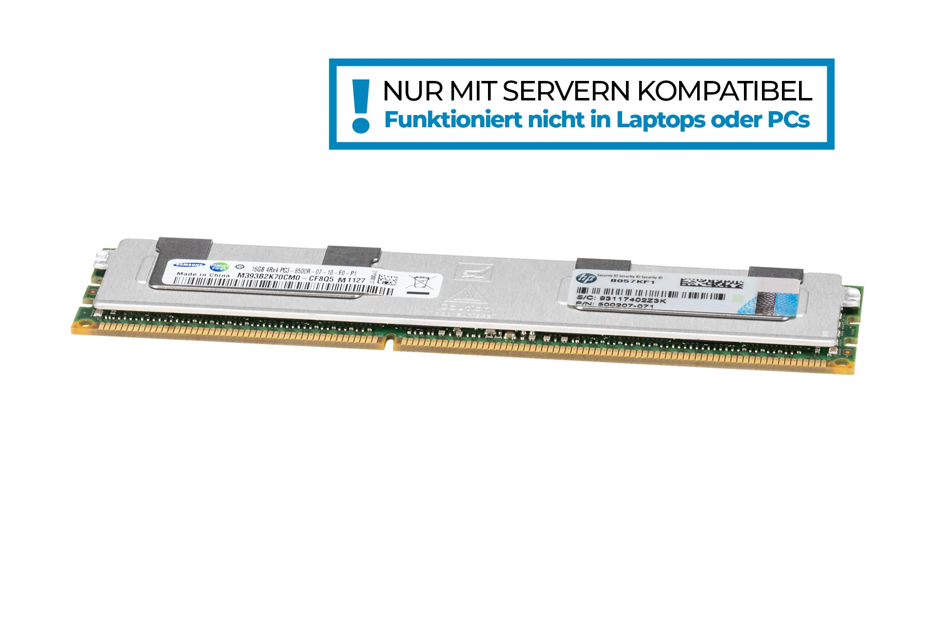 HPE 16GB DDR3 RAM 4Rx4 PC3-8500R regECC HPE 16GB DDR3 RAM 4Rx4 PC3-8500R regECC