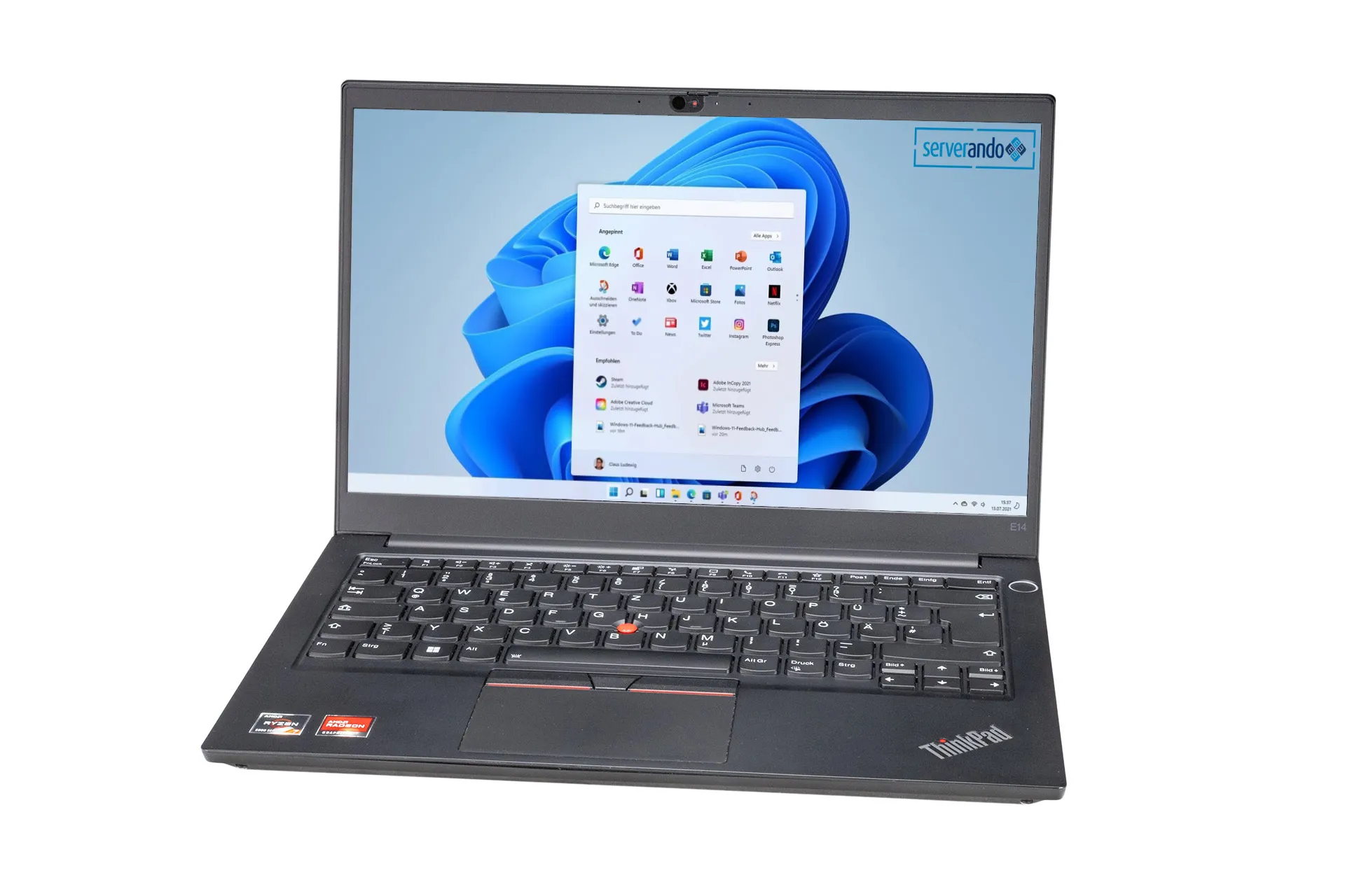Lenovo ThinkPad E14 Gen3, Ryzen 7 5700U 1.8GHz, 8-Core, 40GB DDR4, 1TB NVMe SSD, 14 Zoll, Win11Pro