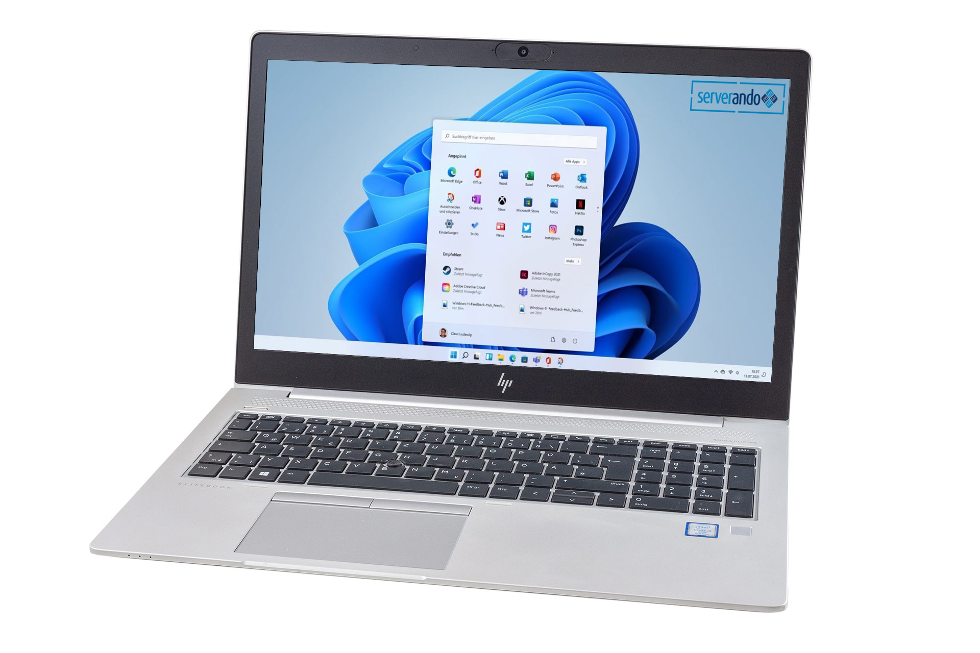 HP EliteBook 850 G5, i5-8350U 1.7GHz, 4-Core, 8GB PC4, 256GB NVMe SSD, 15.6 Zoll, Win11Pro