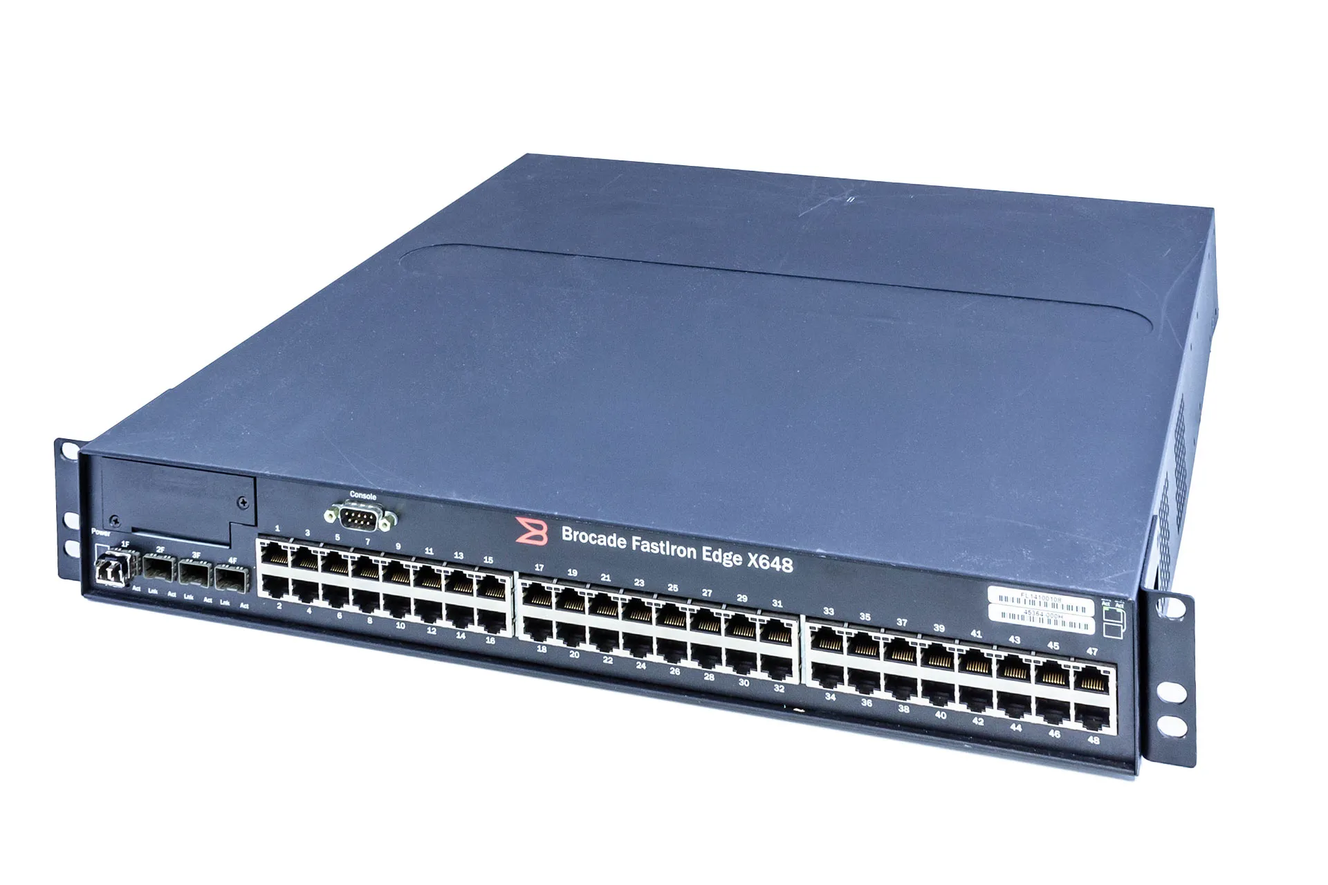 Foundry Switch FastIron Edge x648, IPv6-support, 48x 1GbE RJ45, 4x 1GBE SFP, 2x 600W Foundry Switch FastIron Edge x648, IPv6-support, 48x 1GbE RJ45, 4x 1GBE SFP, 2x 600W