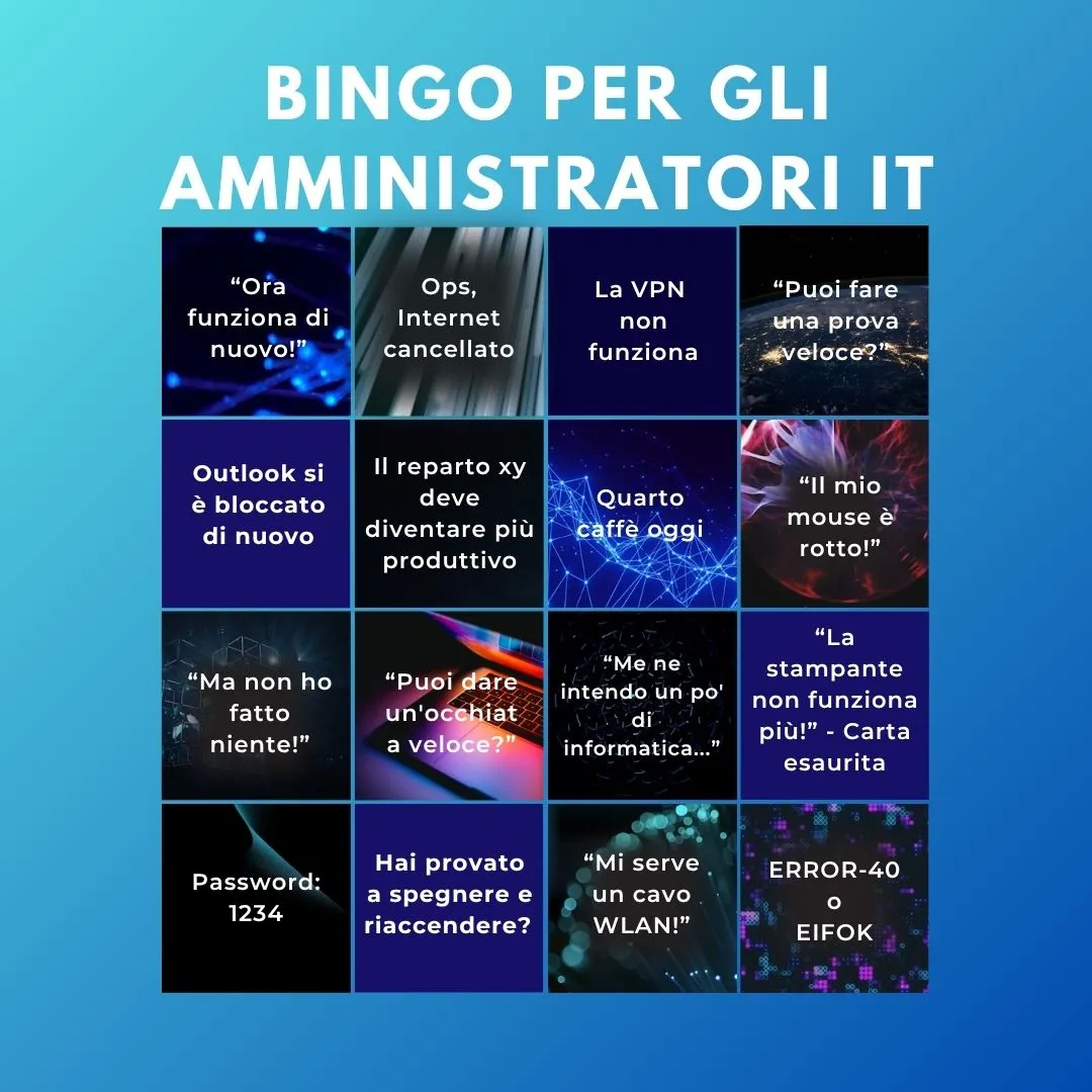 Bingo per amministratori IT in italiano Bingo per amministratori IT in italiano