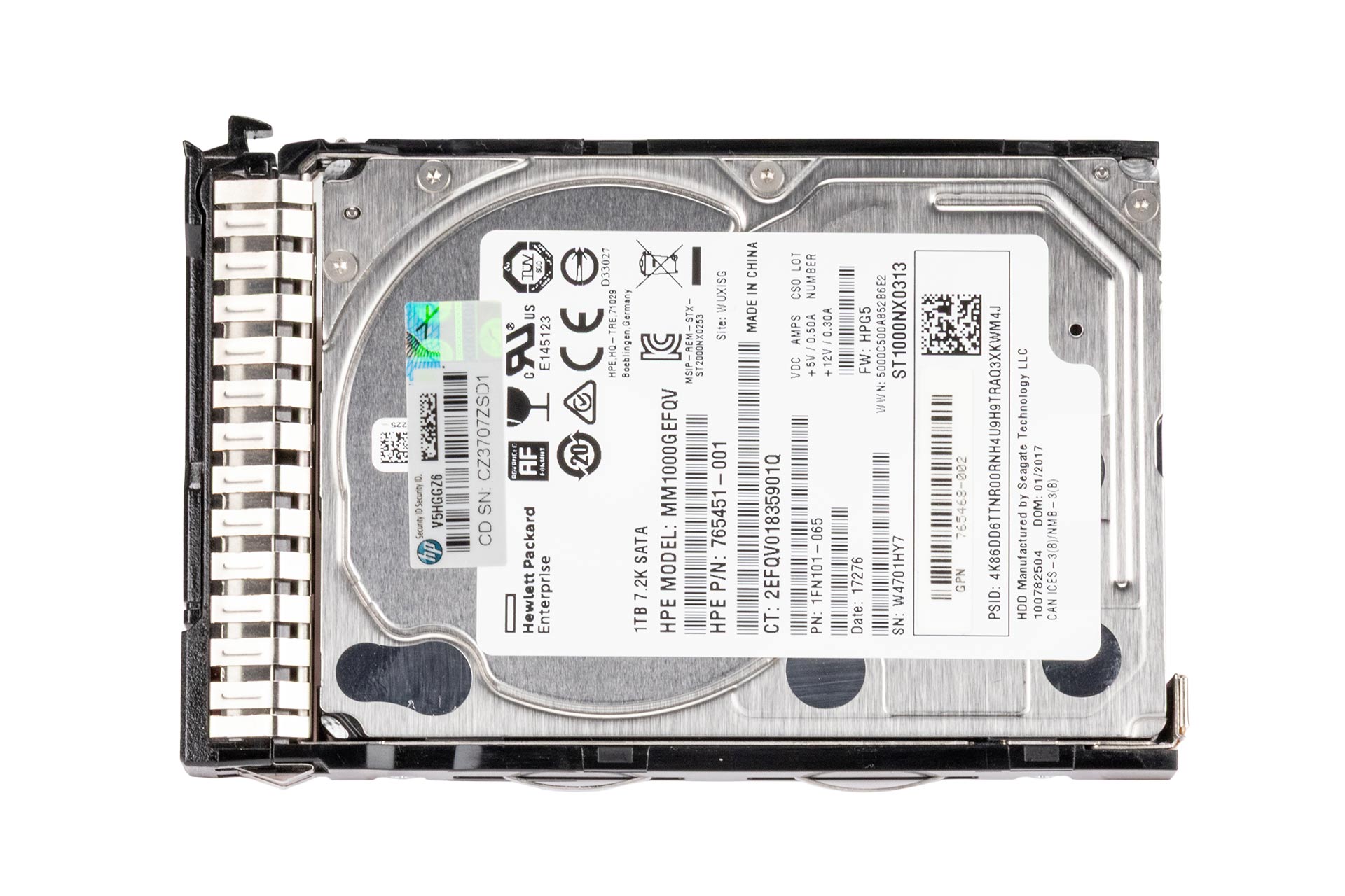 HPE 1TB 6G SATA HDD 7.2k, 2.5 Zoll SFF Festplatte für Server, SC