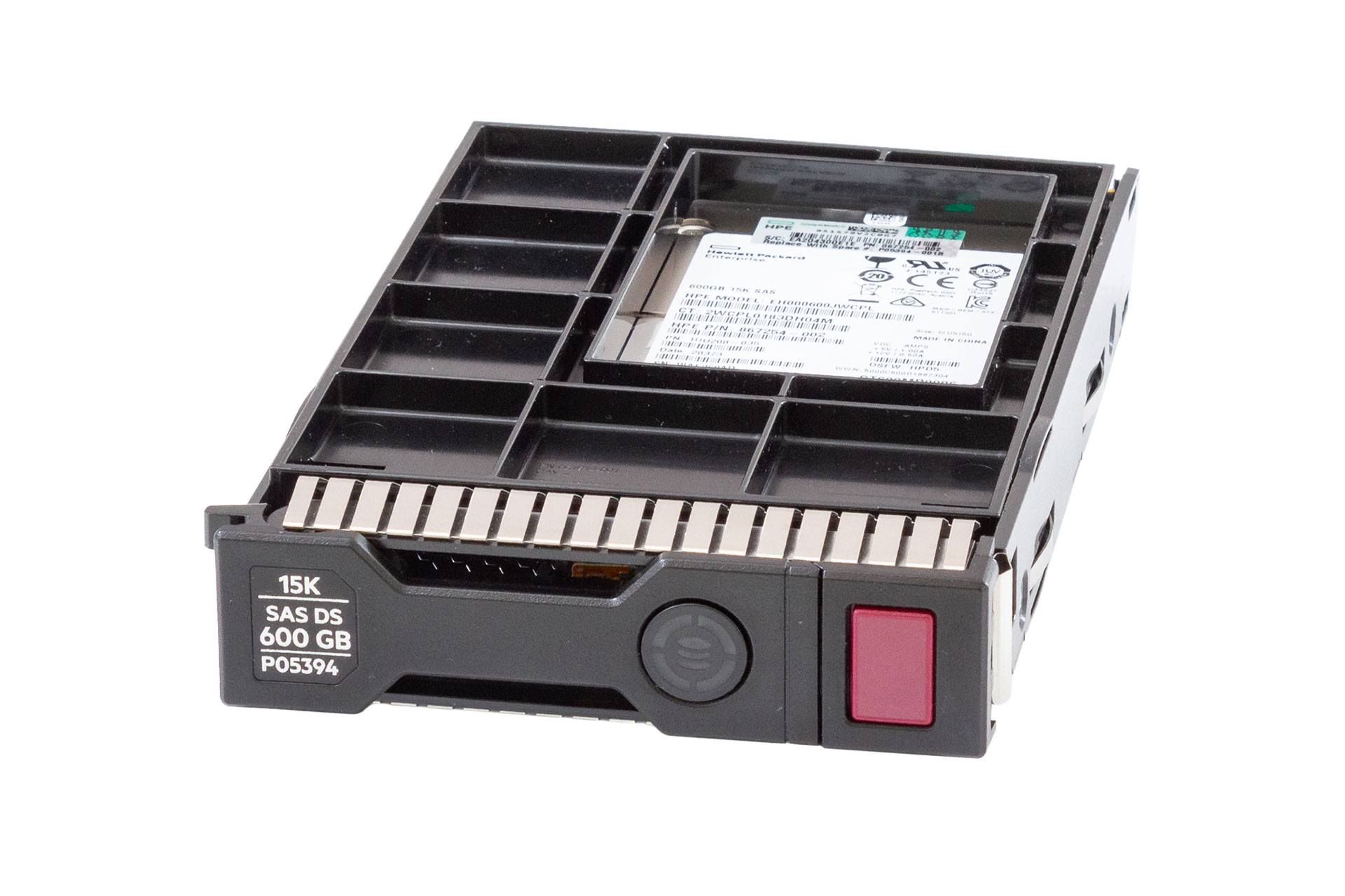HPE 600GB 12G SAS HDD 15k, 2.5 Zoll SFF Festplatte für Server, DS SCC, inkl. 3.5 Zoll Converter P04695-B21 cover