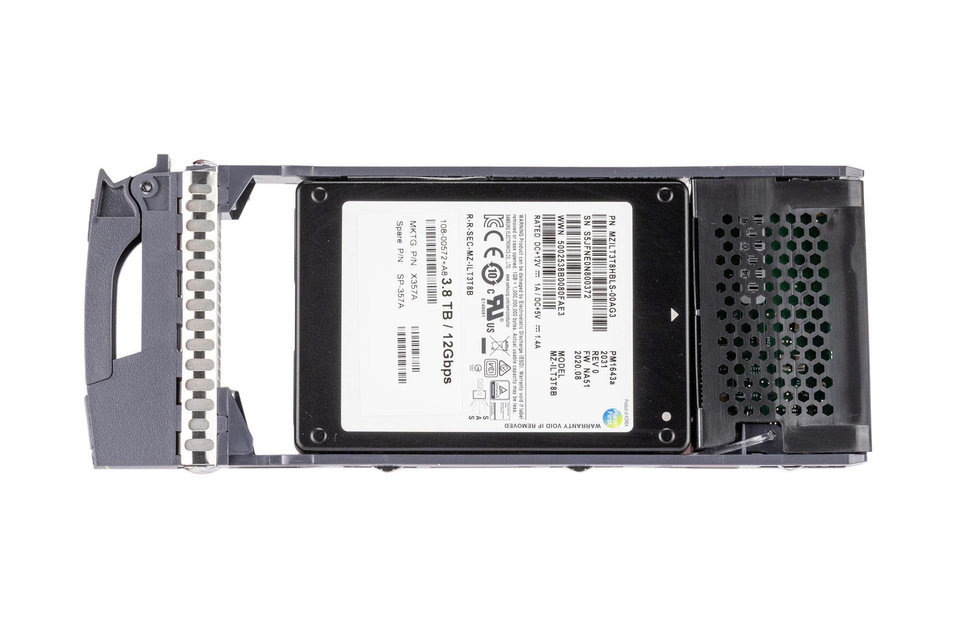NetApp 3.84TB 12G SAS SSD, 2.5 Zoll SFF Festplatte für Server, 520b, für Netapp All-Flash/FAS2x/DS2x