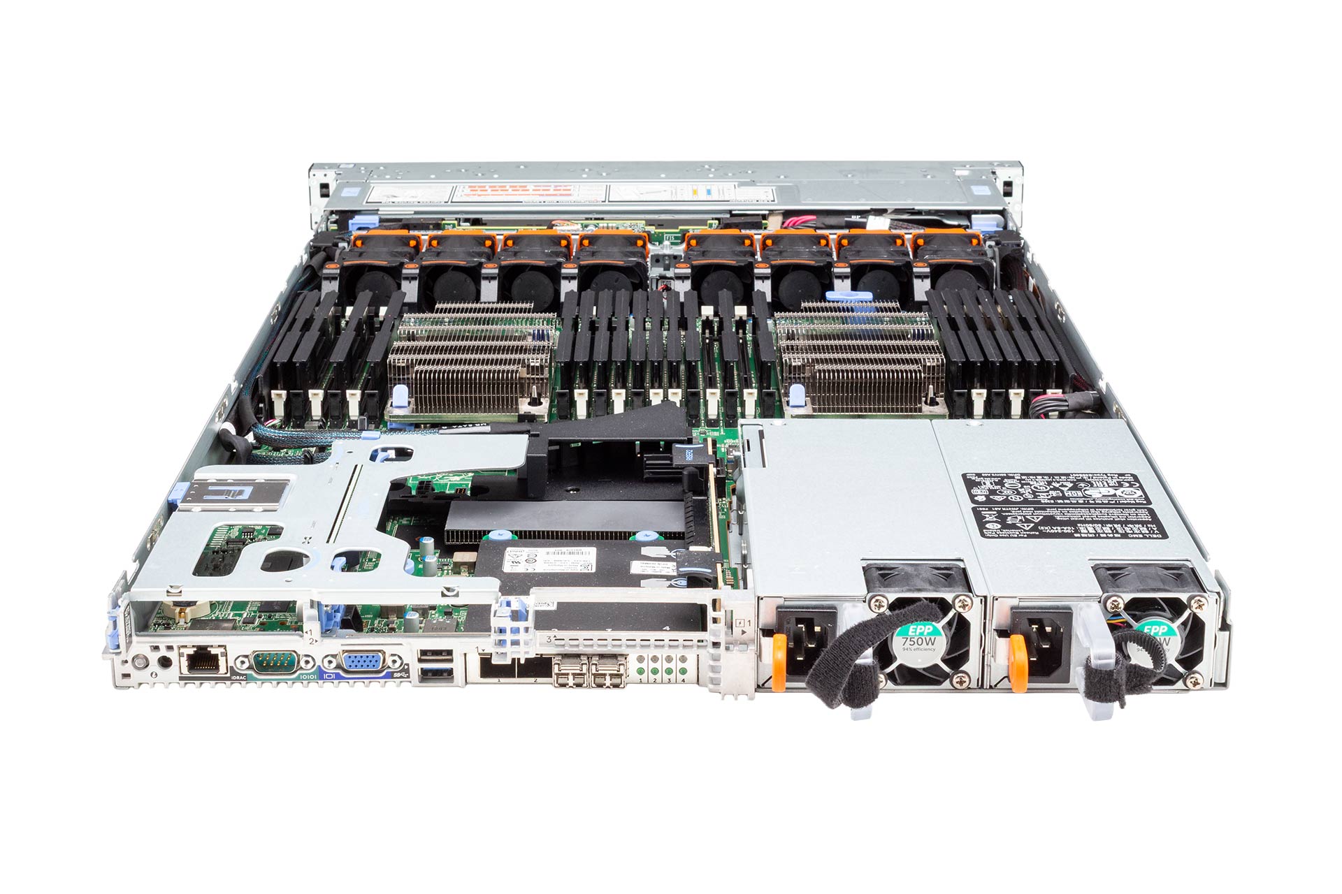 Dell Unity XT Metro Node R640 Rack Server, 2x Silver 1208 2.10GHz, 8-Core, noRAM, 8xSFF SATA, noRaid