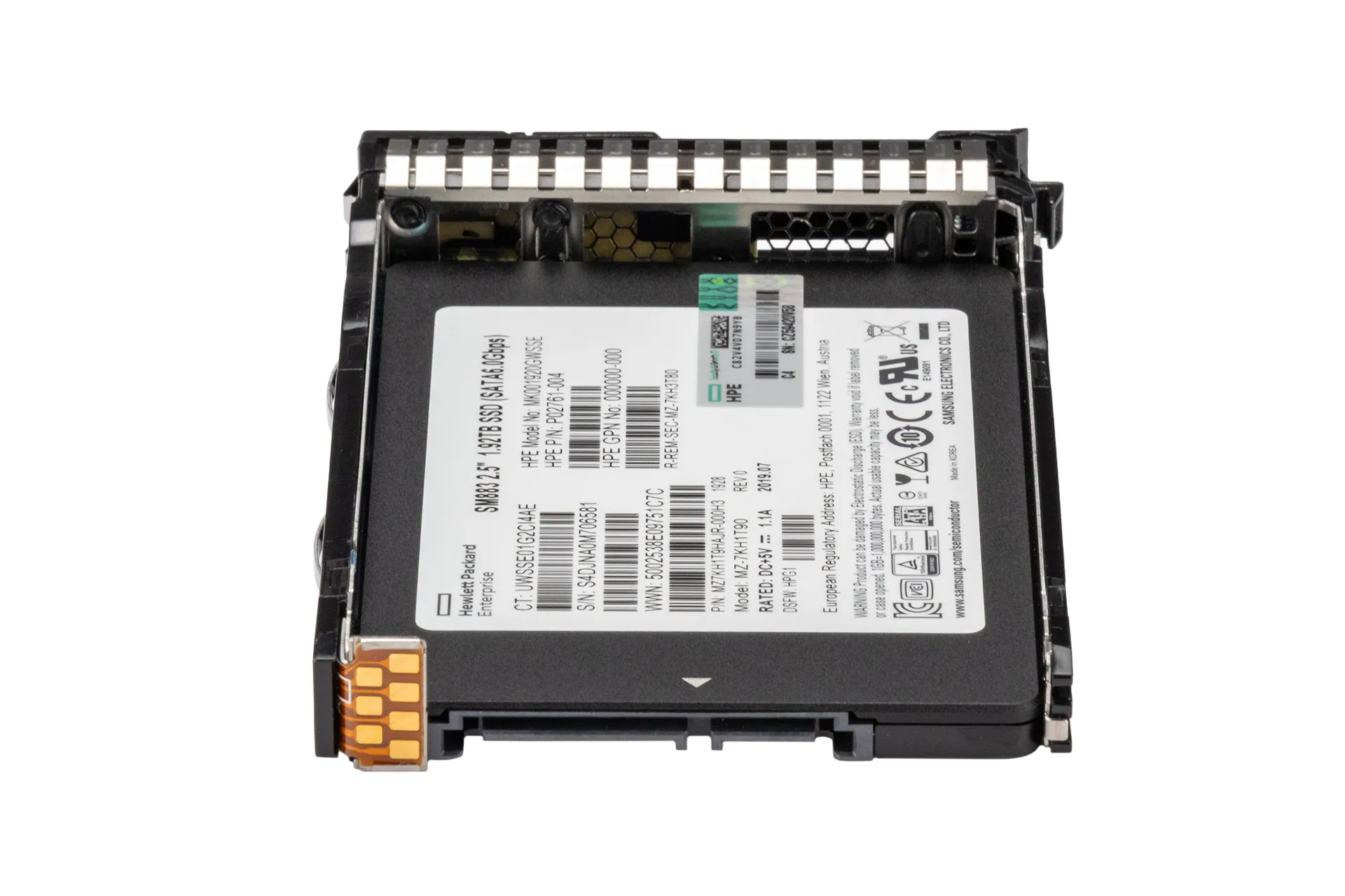 HPE 1.92TB 6G SATA SSD, 2.5 Zoll SFF Festplatte für Server, MU DS SC