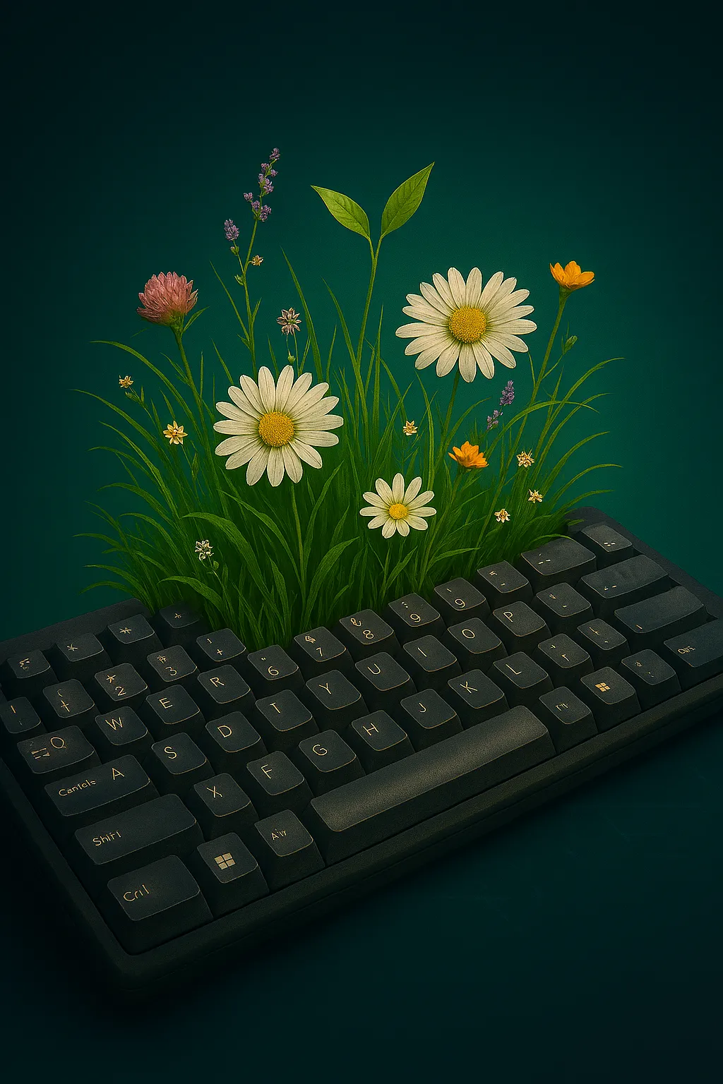 Tastatur mit Blumenwiese - IT Remarketing Tastatur mit Blumenwiese - IT Remarketing