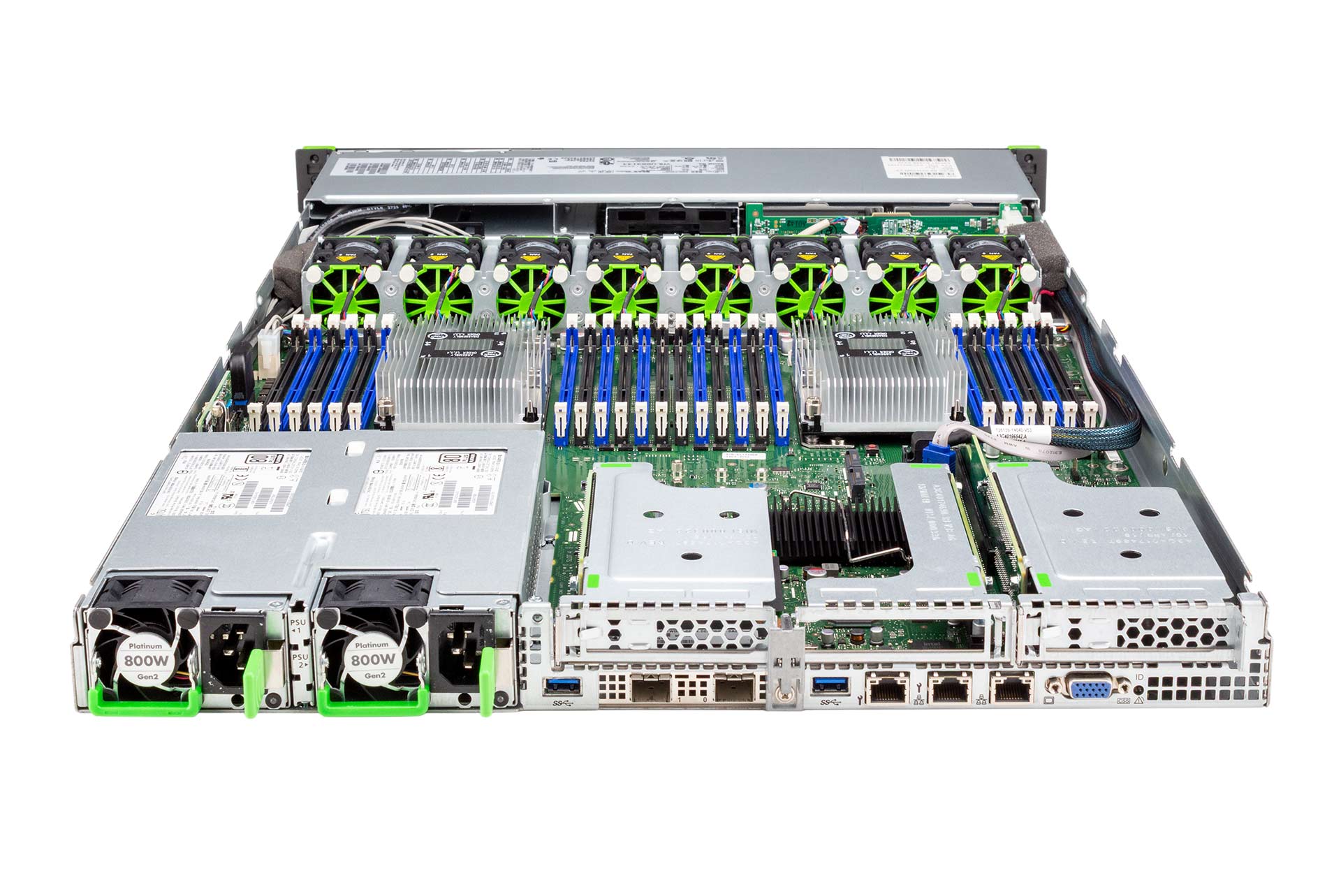 FUJITSU Primergy RX2530 M5 Rack Server, 2x Silver 4214 2.20GHz, 12-Core, noRAM, 4xSFF, noRaid, 2x Heatsink