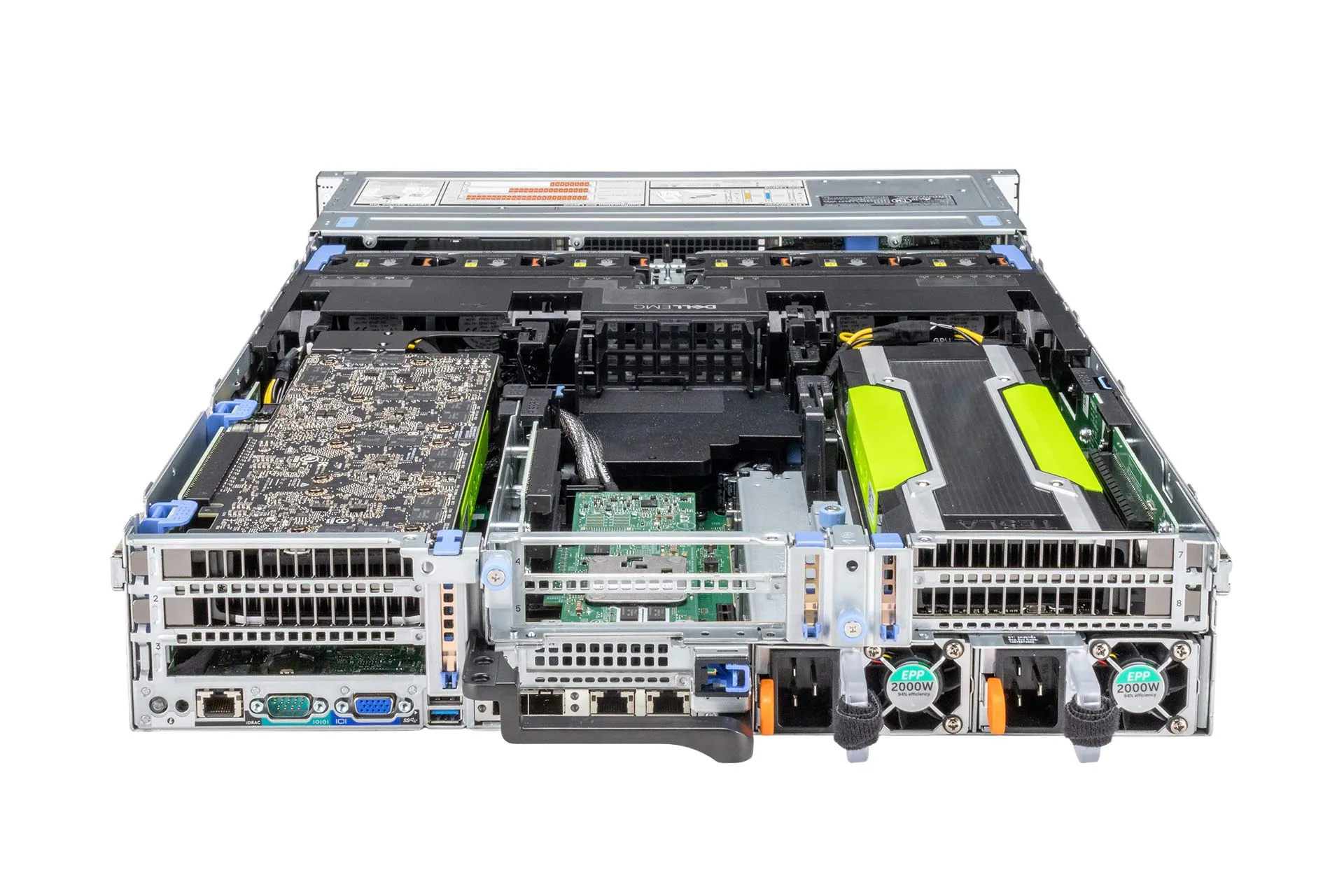 Dell PowerEdge R740 Rack Server, 2x Gold 6254 3.10GHz, 18-Core, noRAM, 8x SFF, H730P, 2x Tesla M10/32GB Dell PowerEdge R740 Rack Server, 2x Gold 6254 3.10GHz, 18-Core, noRAM, 8x SFF, H730P, 2x Tesla M10/32GB