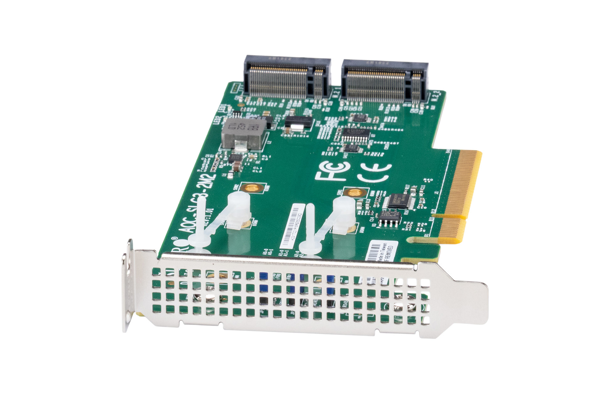 Supermicro PCIe Riser x8 2x M.2 NVMe, High Profile + Low Profile