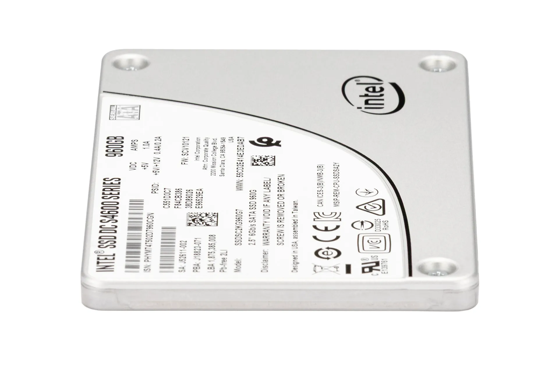 Intel 960GB 6G SATA SSD, 2.5 Zoll SFF Festplatte für Server, DC-S4600 Series
