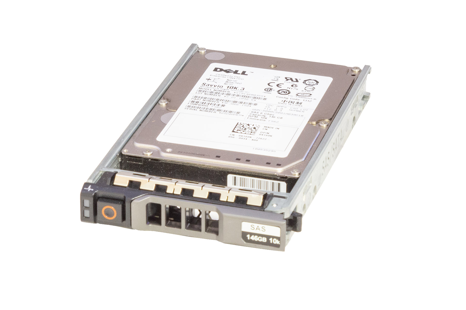 0X160K DELL HDD 146GB 6G SAS 10k 2.5", ST914803SS, cover