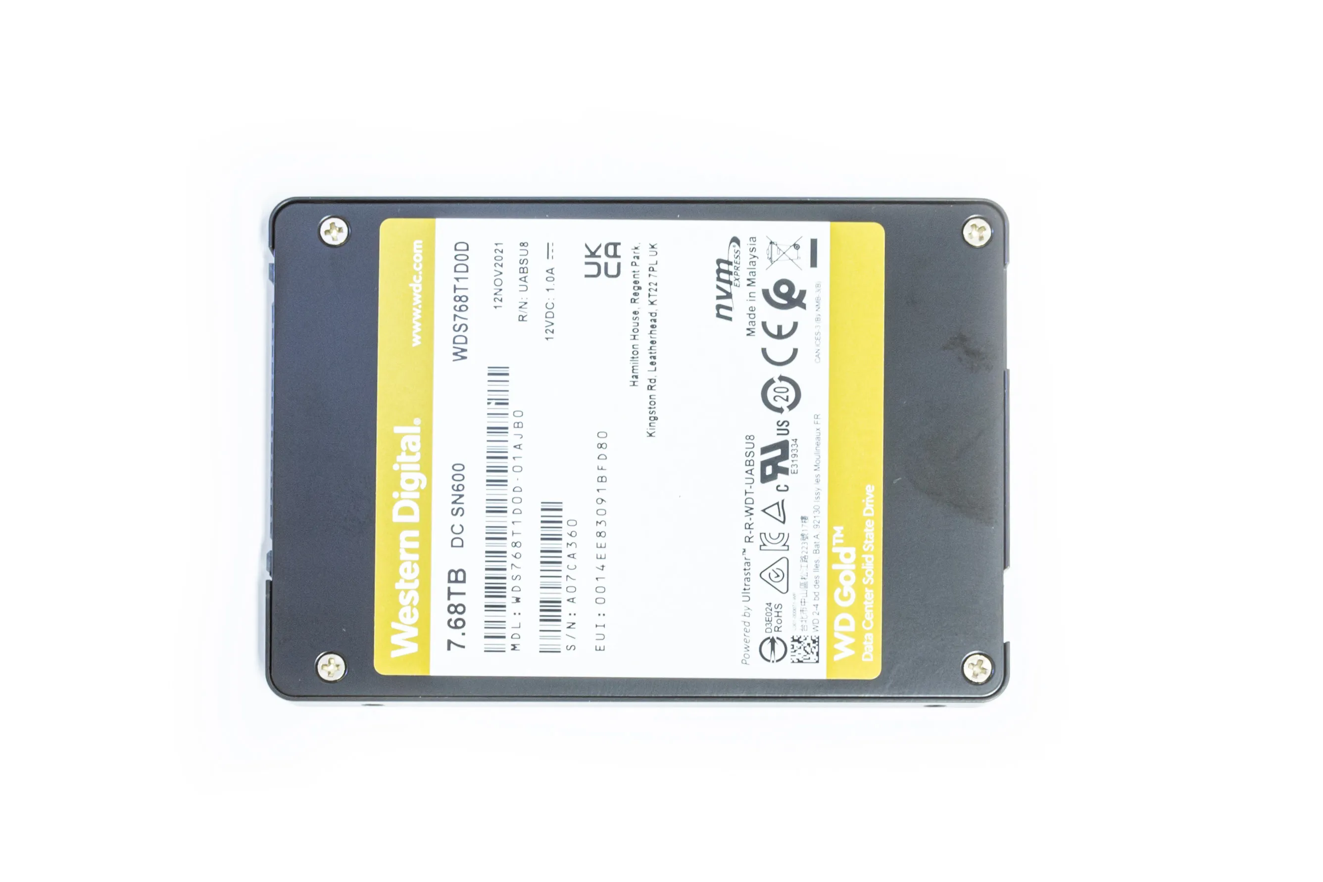 WesternDigital Gold Enterprise SSD 7.68TB NVMe X4 2.5"