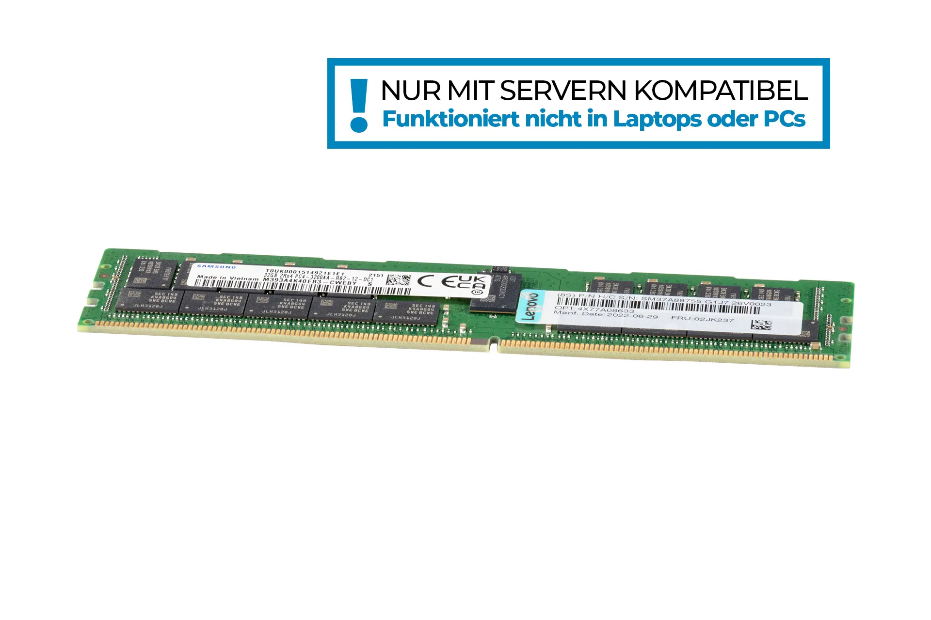 Lenovo 32GB DDR4 RAM 2Rx4 PC4-3200AA-R regECC