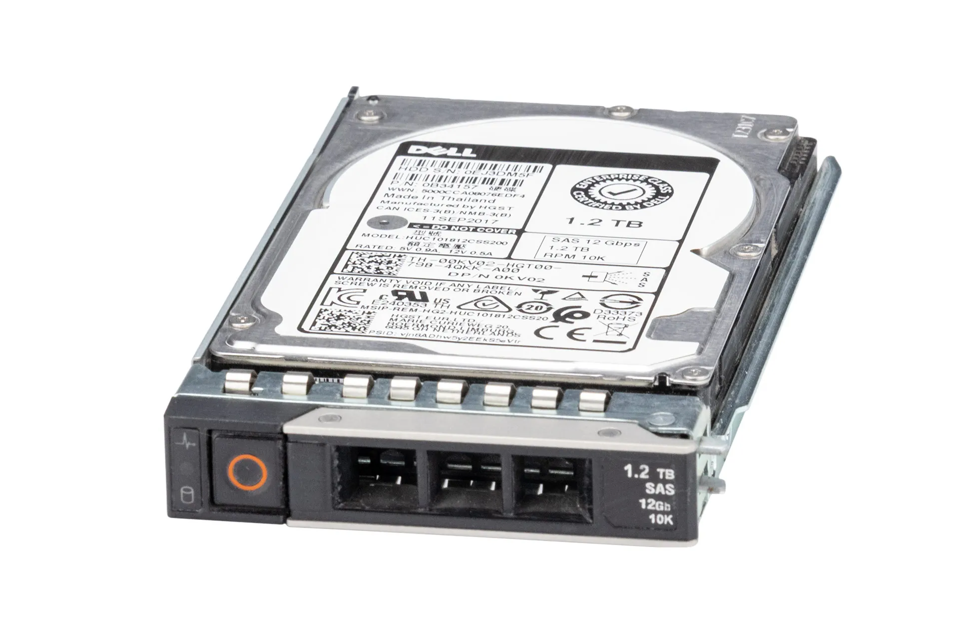Dell 1.2TB 12G SAS HDD 10k, 2.5 Zoll SFF Festplatte für Server, inkl. Tray 0DXD9H