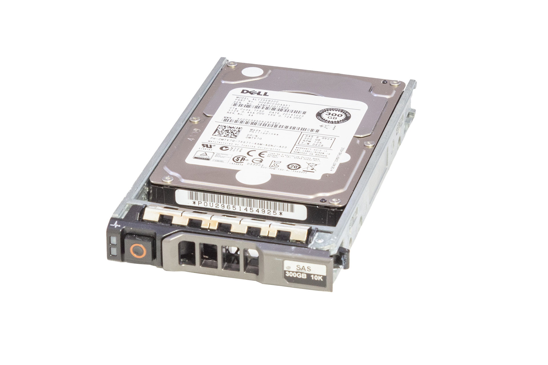 0MTV7G DELL HDD 300GB 6G SAS 10k 2.5", top