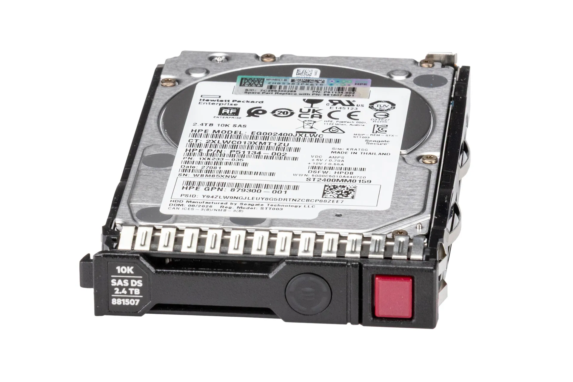 HPE 2.4TB 12G SAS HDD 10k, 2.5 Zoll SFF Festplatte für Server, SC 512e HPE 2.4TB 12G SAS HDD 10k, 2.5 Zoll SFF Festplatte für Server, SC 512e