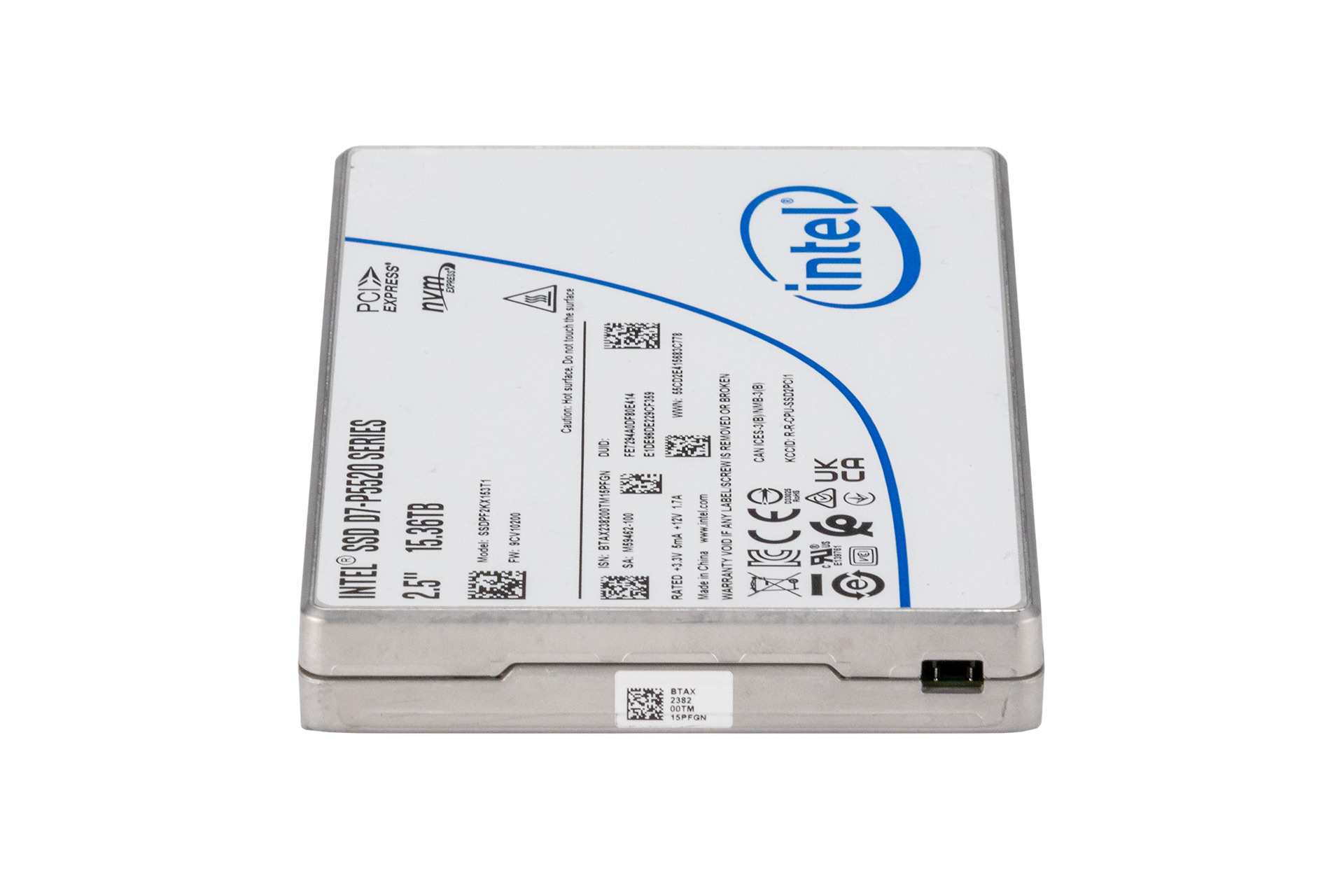 Intel 15.36TB PCIe 4.0 U2 NVMe SSD, 2.5 Zoll SFF Festplatte für Server, D7-P5520 Series