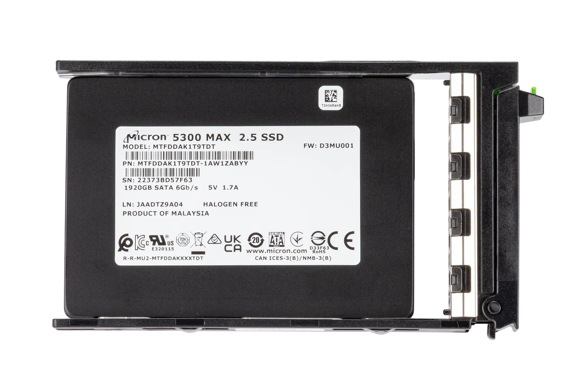Fujitsu 1.9TB 6G SATA SSD, 2.5 Zoll SFF Festplatte für Server, MU, inkl. Rahmen A3C40179841