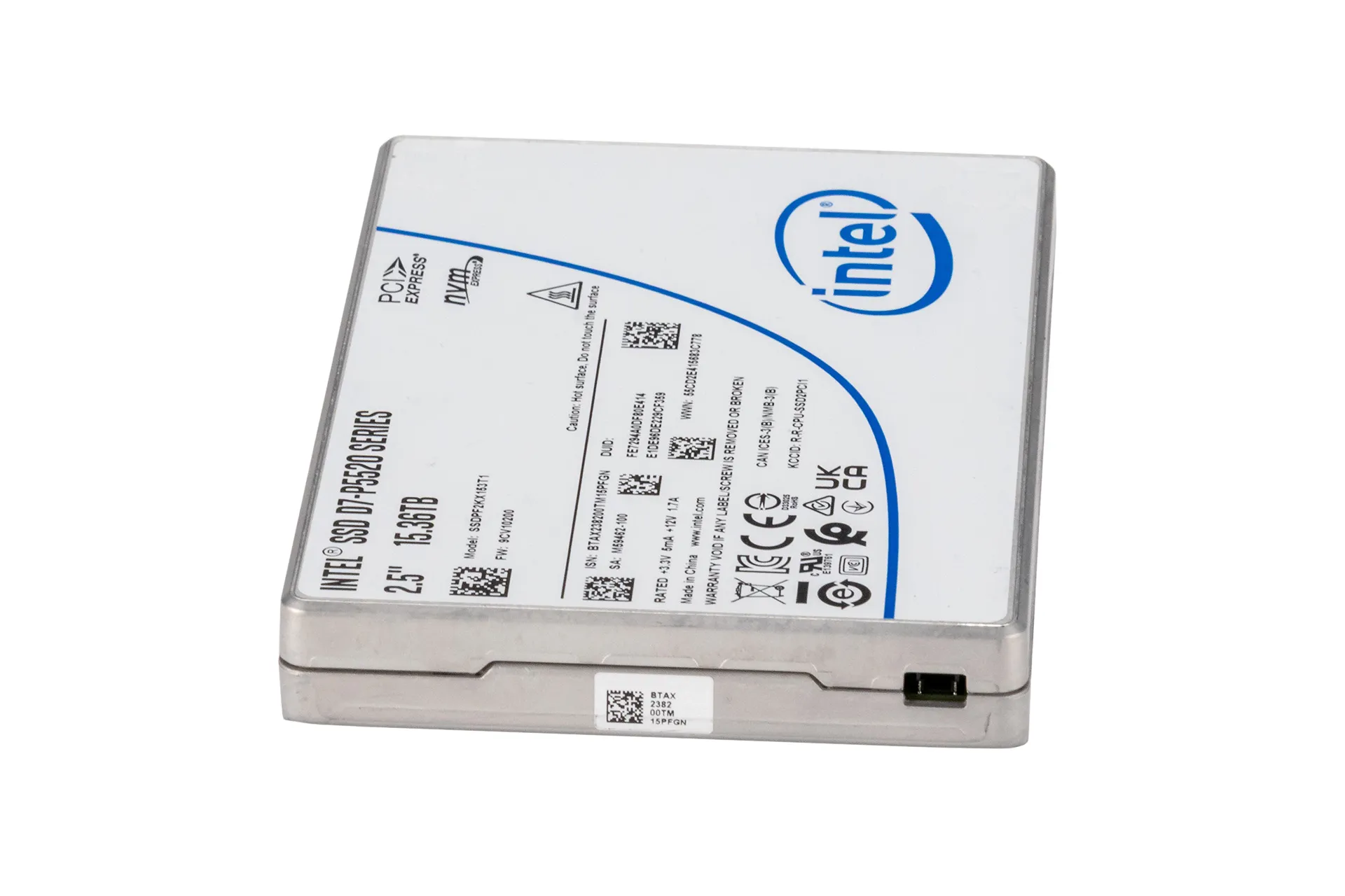 Intel 15.36TB PCIe 4.0 U2 NVMe SSD, 2.5 Zoll SFF Festplatte für Server, D7-P5520 Series