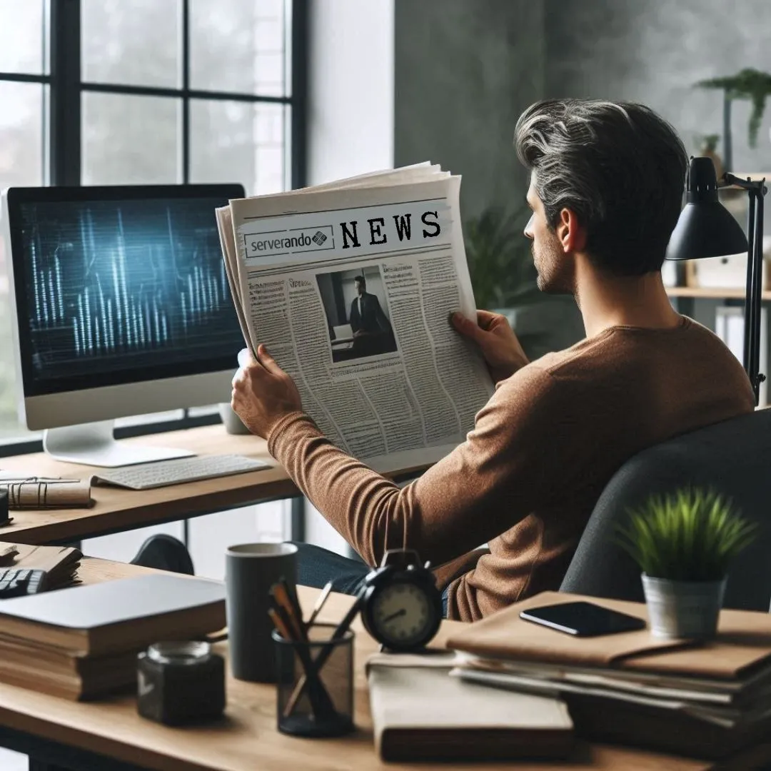 Mann mit Zeitung Mann mit Zeitung