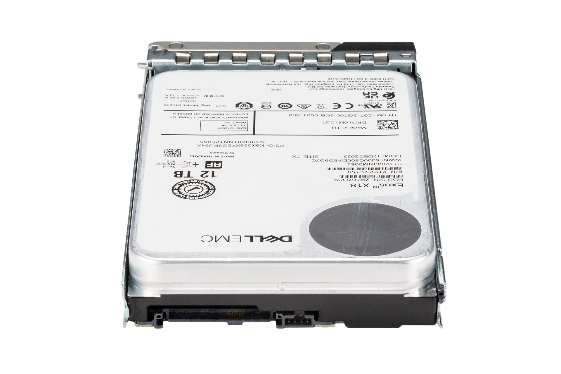 Dell 12TB 12G SAS HDD 7.5k, 3.5 Zoll LFF Festplatte für Server, 512e, inkl. Tray WH5D2 Dell 12TB 12G SAS HDD 7.5k, 3.5 Zoll LFF Festplatte für Server, 512e, inkl. Tray WH5D2