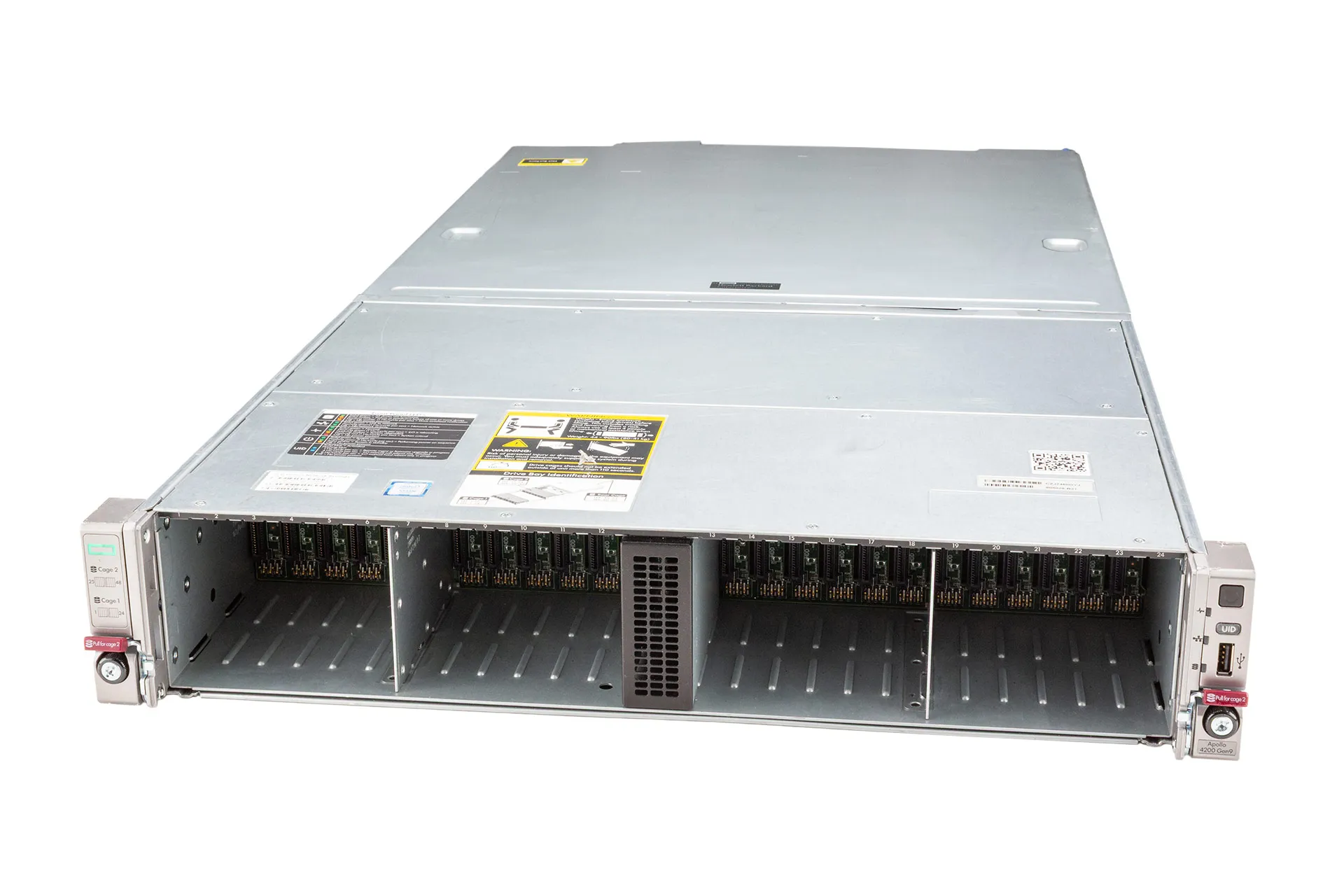 HPE Apollo 4200 XL420 Gen9 Rack Server, 1x E5-2680v4 2.40GHz, 14-Core, 64GB PC4, 4x 600GB HDD (48xSFF), P840ar/2GB