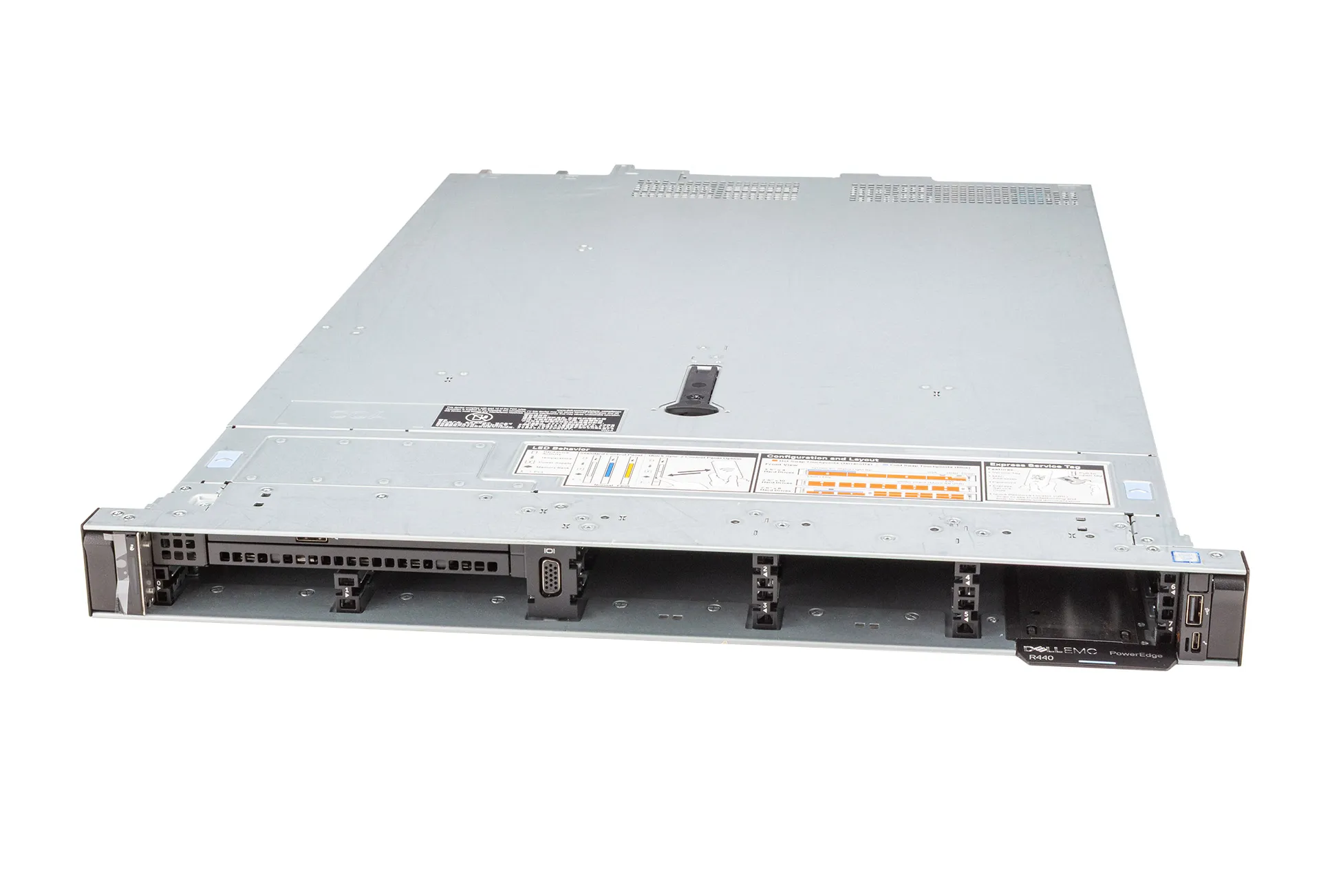 Dell R440 Rack Server, 1x Silver 4110 2.10GHz, 8-Core, noRAM, 8xSFF, H730P Dell R440 Rack Server, 1x Silver 4110 2.10GHz, 8-Core, noRAM, 8xSFF, H730P