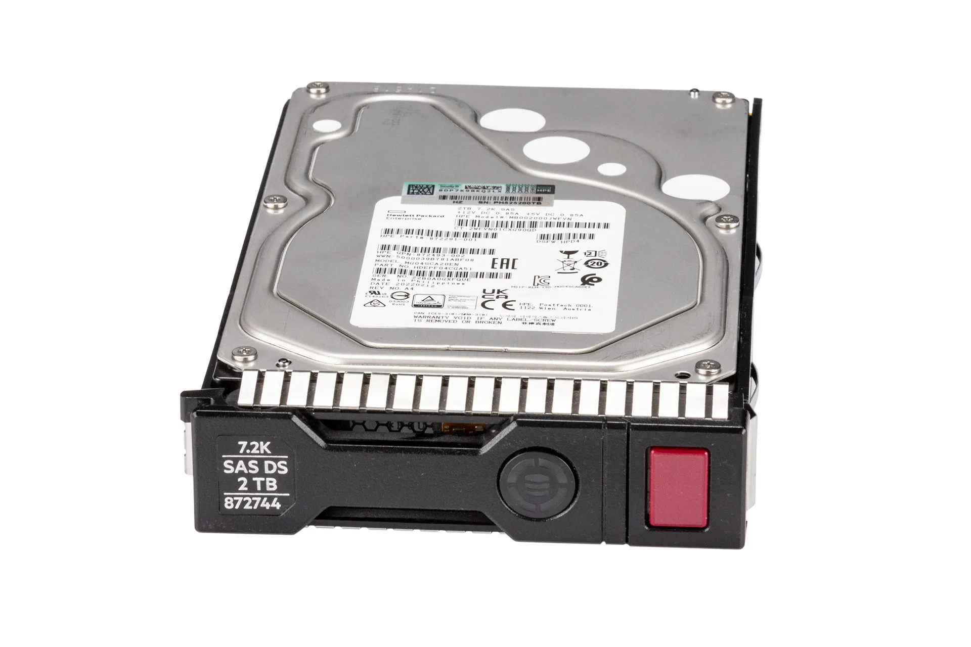 HPE 2TB 12G SAS HDD 7.2k, 3.5 Zoll LFF Festplatte für Server, DP SC